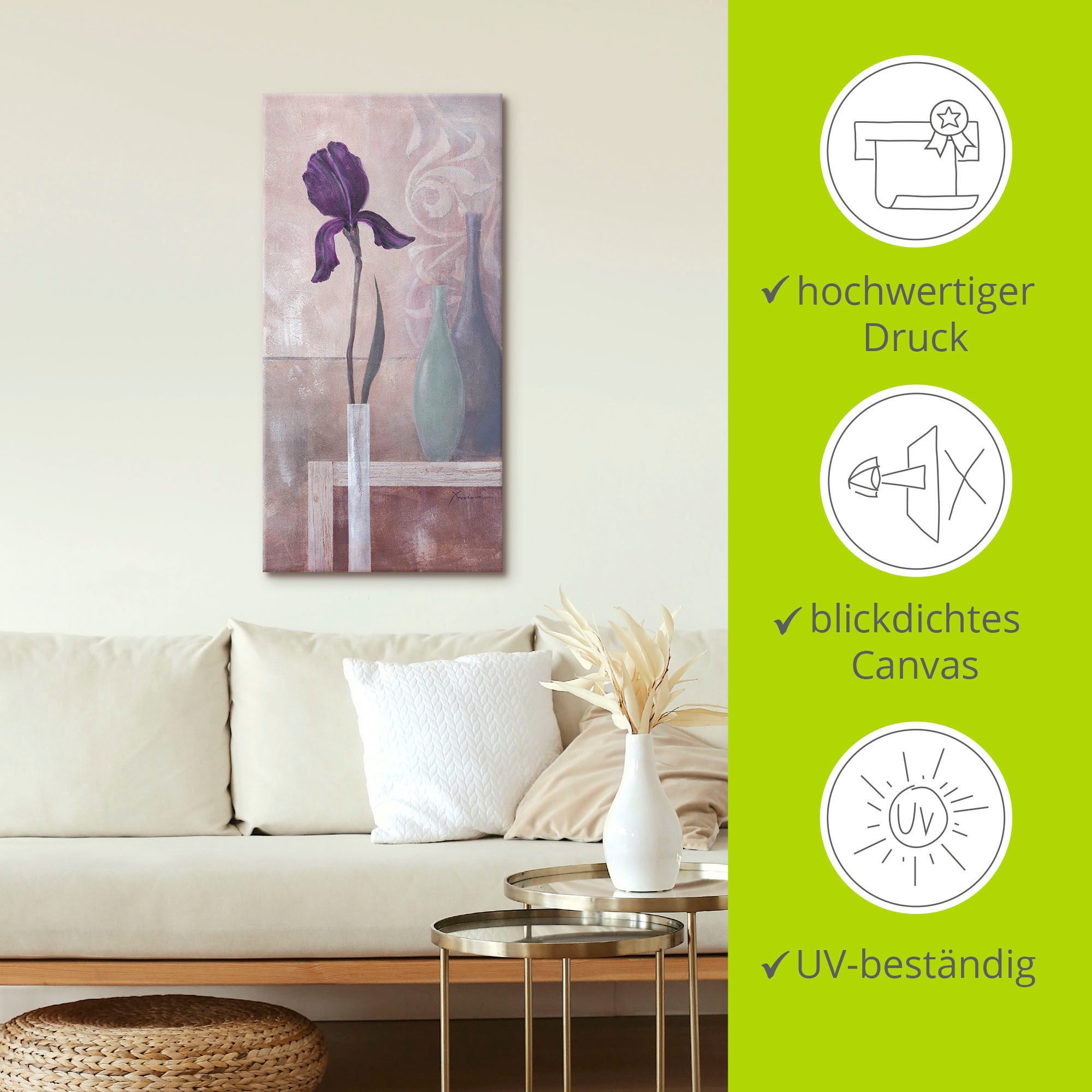 Artland Artprint op linnen Schaduw II gespannen op een spieraam