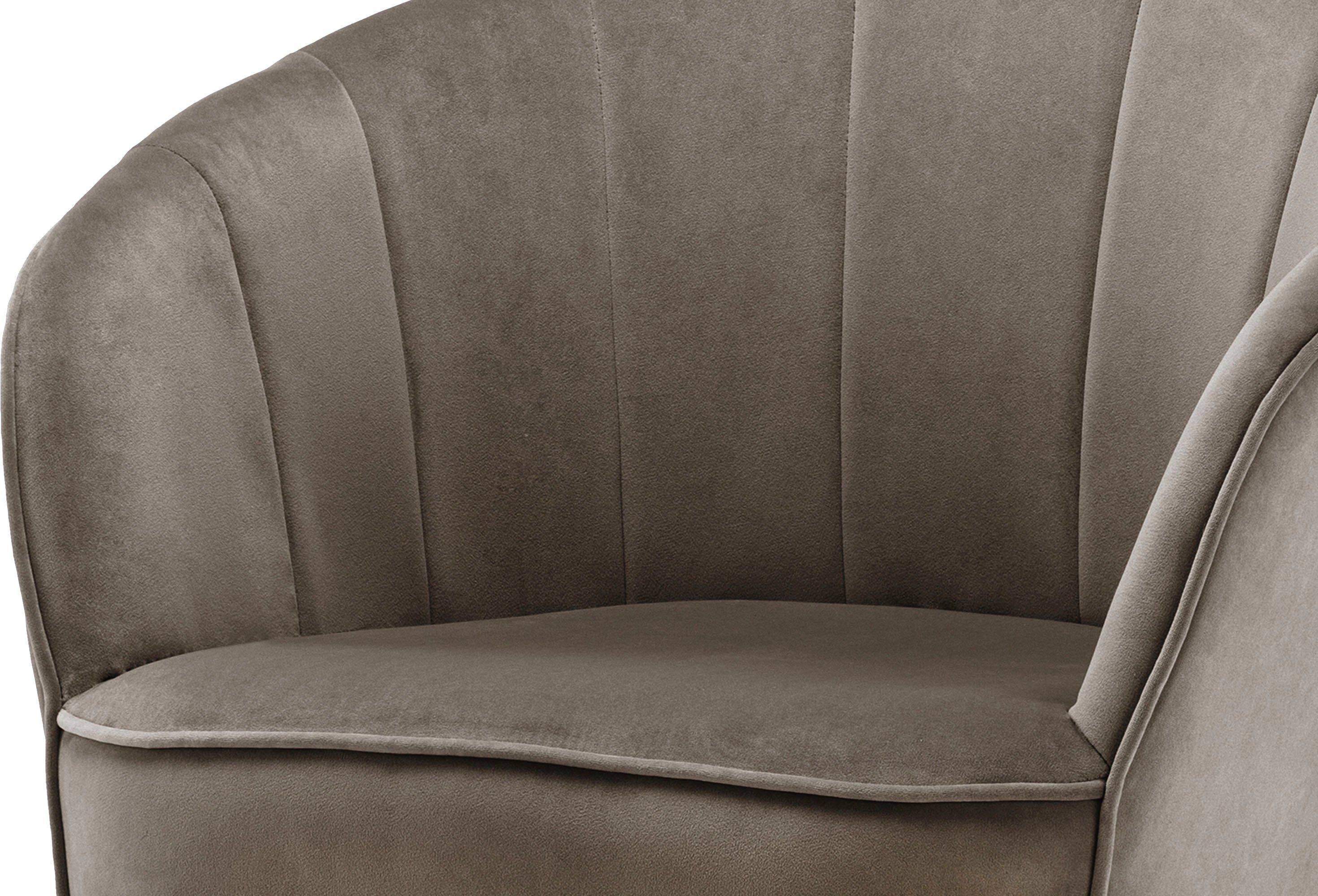 Kayoom Fauteuil Poola 100, comfortabele cocktailstoel, luxe fluwelen bekleding (1 stuk)