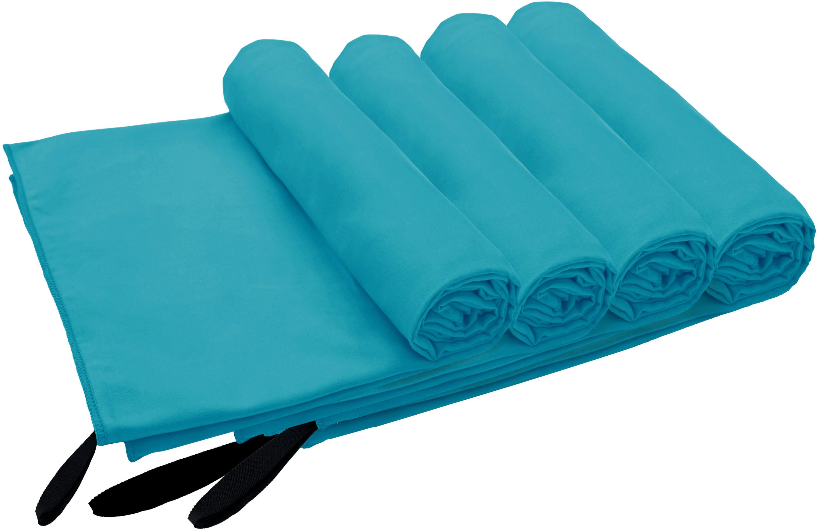 my home Reishanddoek Xavi, 4 x 100x200cm ideaal als sporthanddoek, reis handdoek als serie en set, zeer licht, compact, sneldrogend, microvezel (4