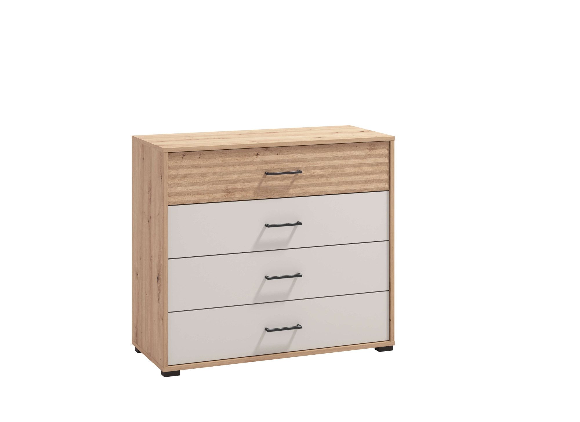 INOSIGN Ladekast Modena ladekast sideboard met 4 lades 93x40x82 cm, fsc-gecertificeerd houtmateriaal, trendkleur cashmere commodes & ladekasten wit
