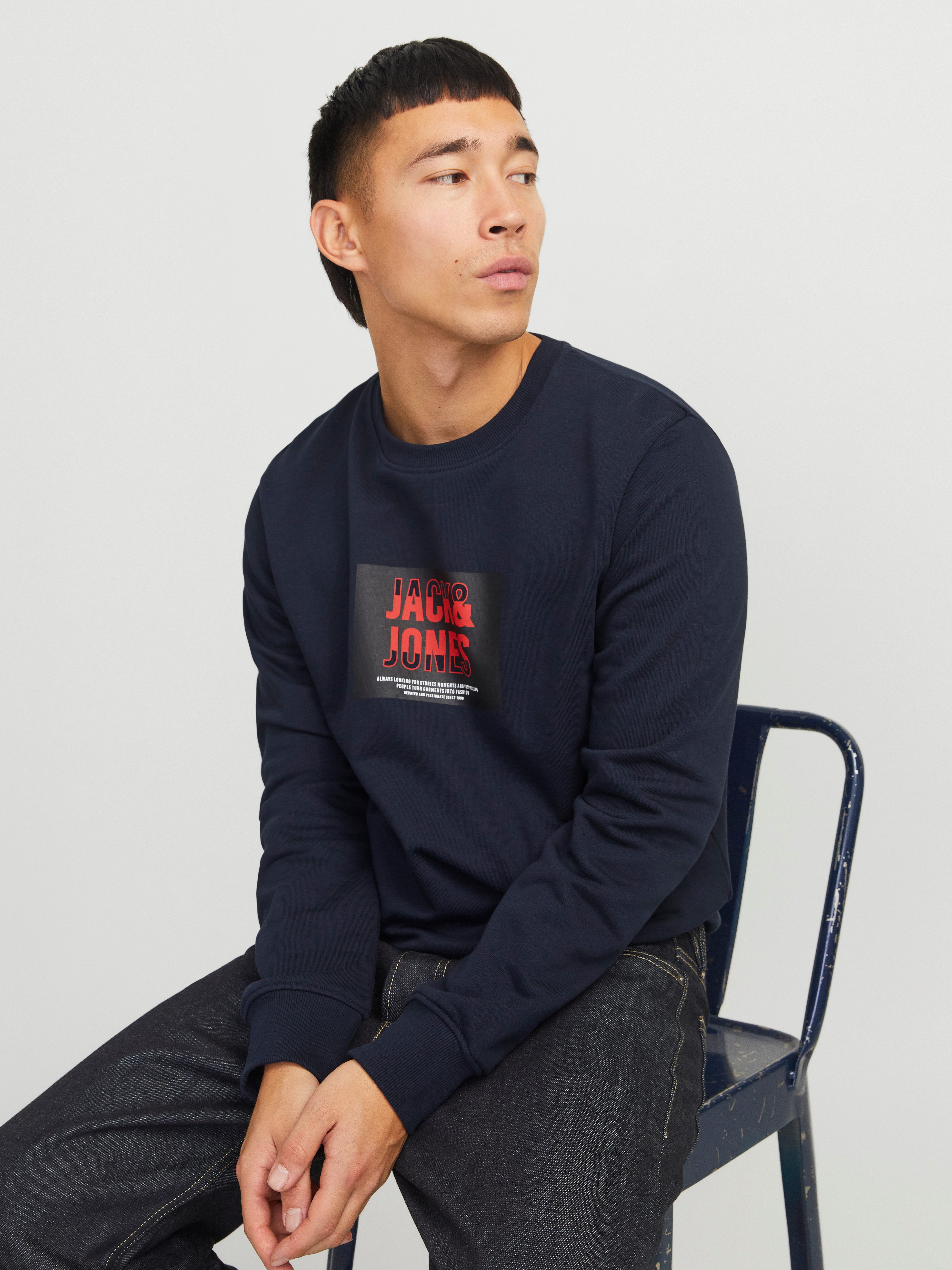 Jack & Jones Sweatshirt JJHUDSON SWEAT CREW NECK