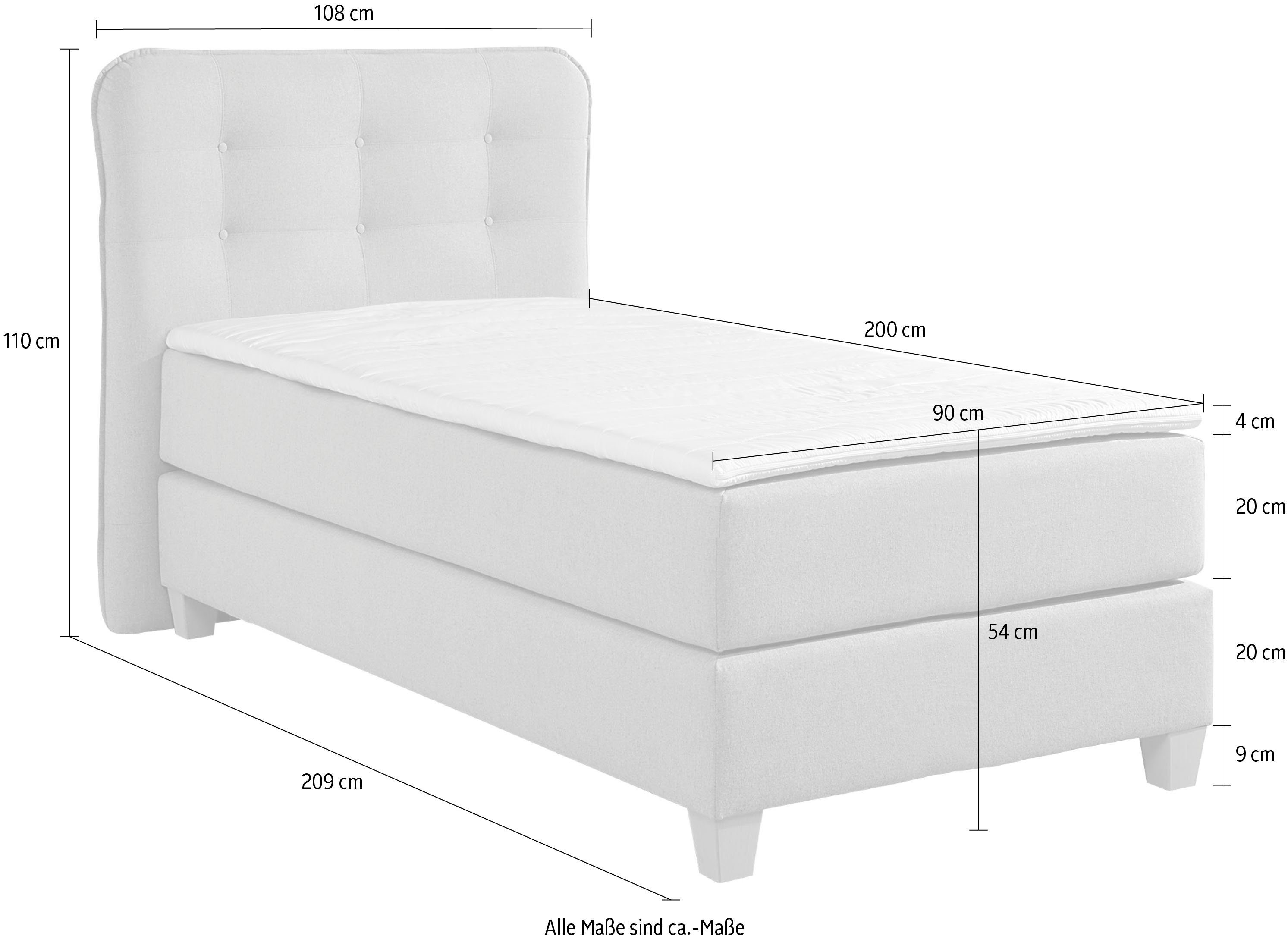 Home affaire Boxspring inclusief topmatras van comfortschuim