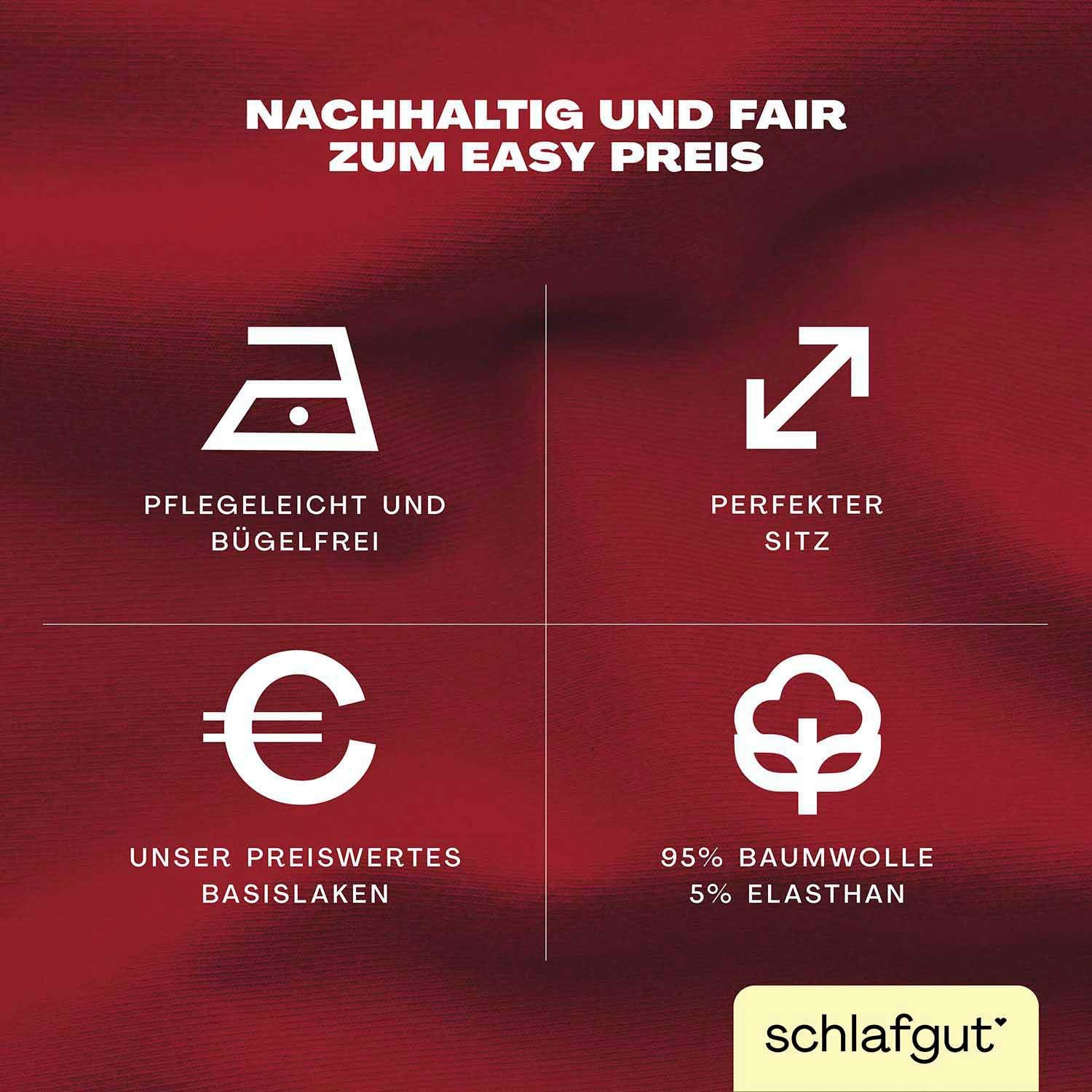 Schlafgut Hoeslaken EASY jersey elastaan boxspring (1 stuk)