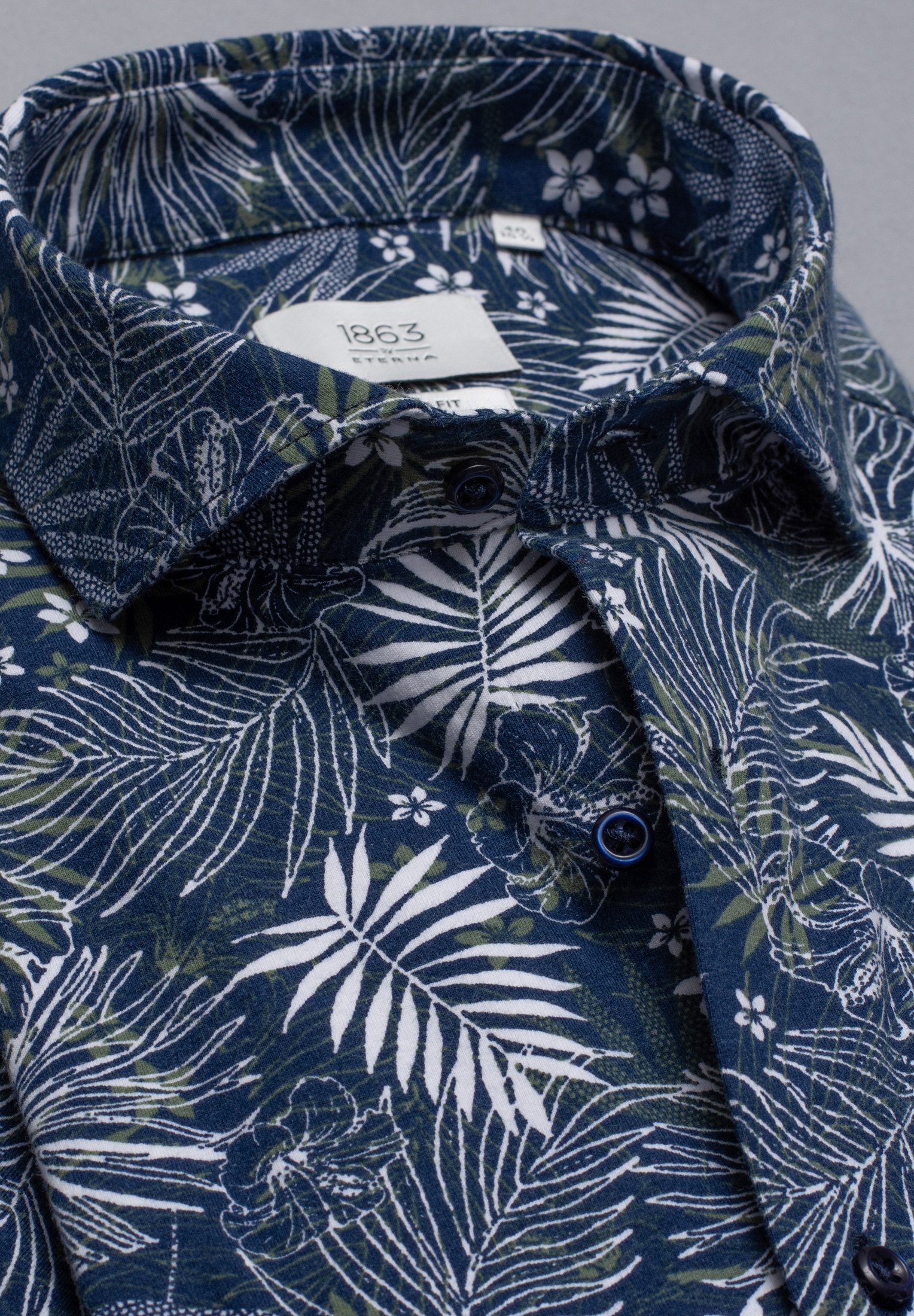 Eterna Overhemd met korte mouwen Slim fit EASY IRON (gemakkelijk te strijken)