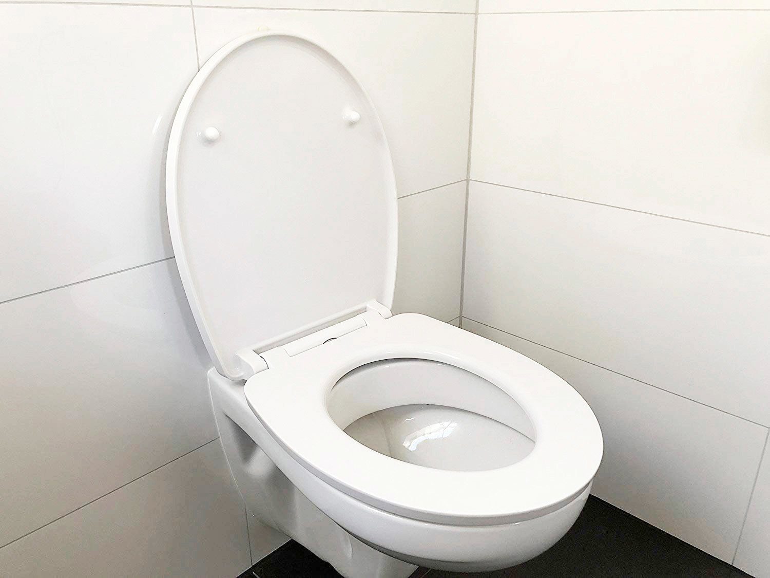 ADOB Toiletzitting Mop Soft-closemechanisme, voor het schoonmaken met één druk op de knop afneembaar
