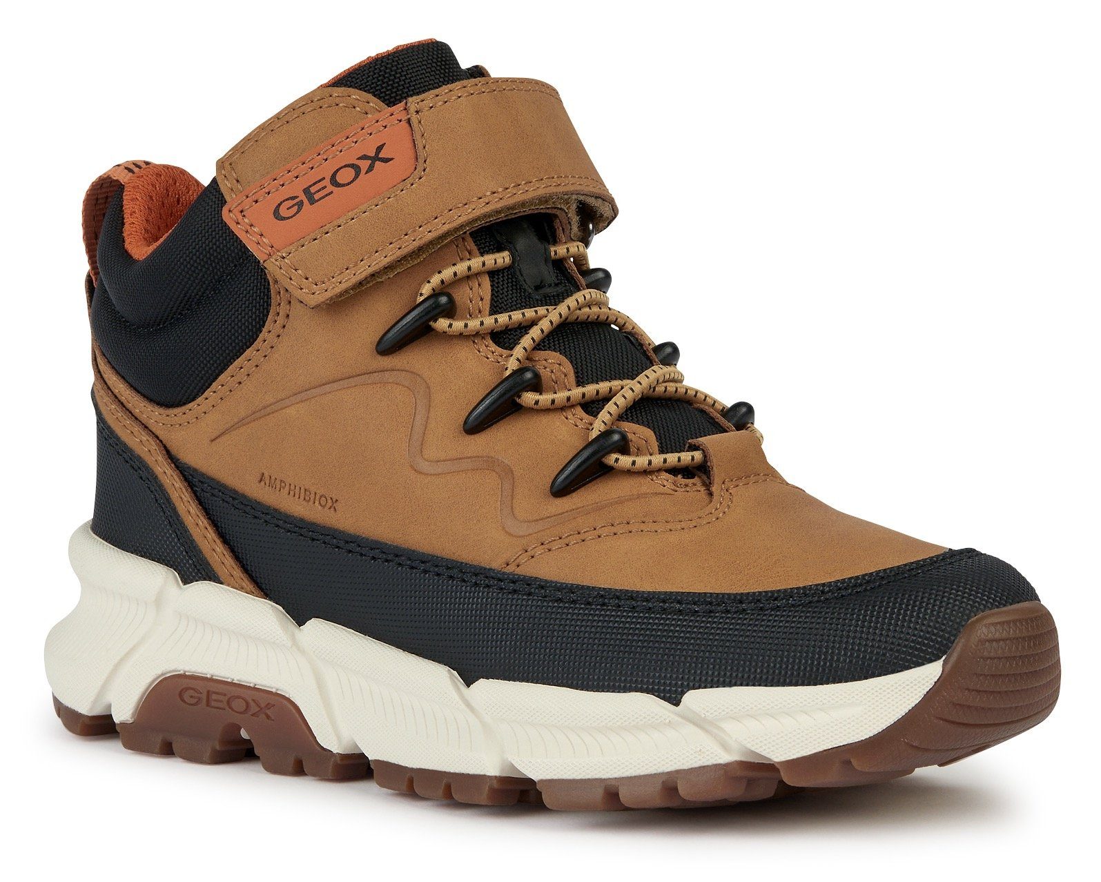 Geox Winterlaarzen J FLEXYPER PLUS BOY ABX high top sneaker, veterschoenen met waterafstotende tex-uitrusting