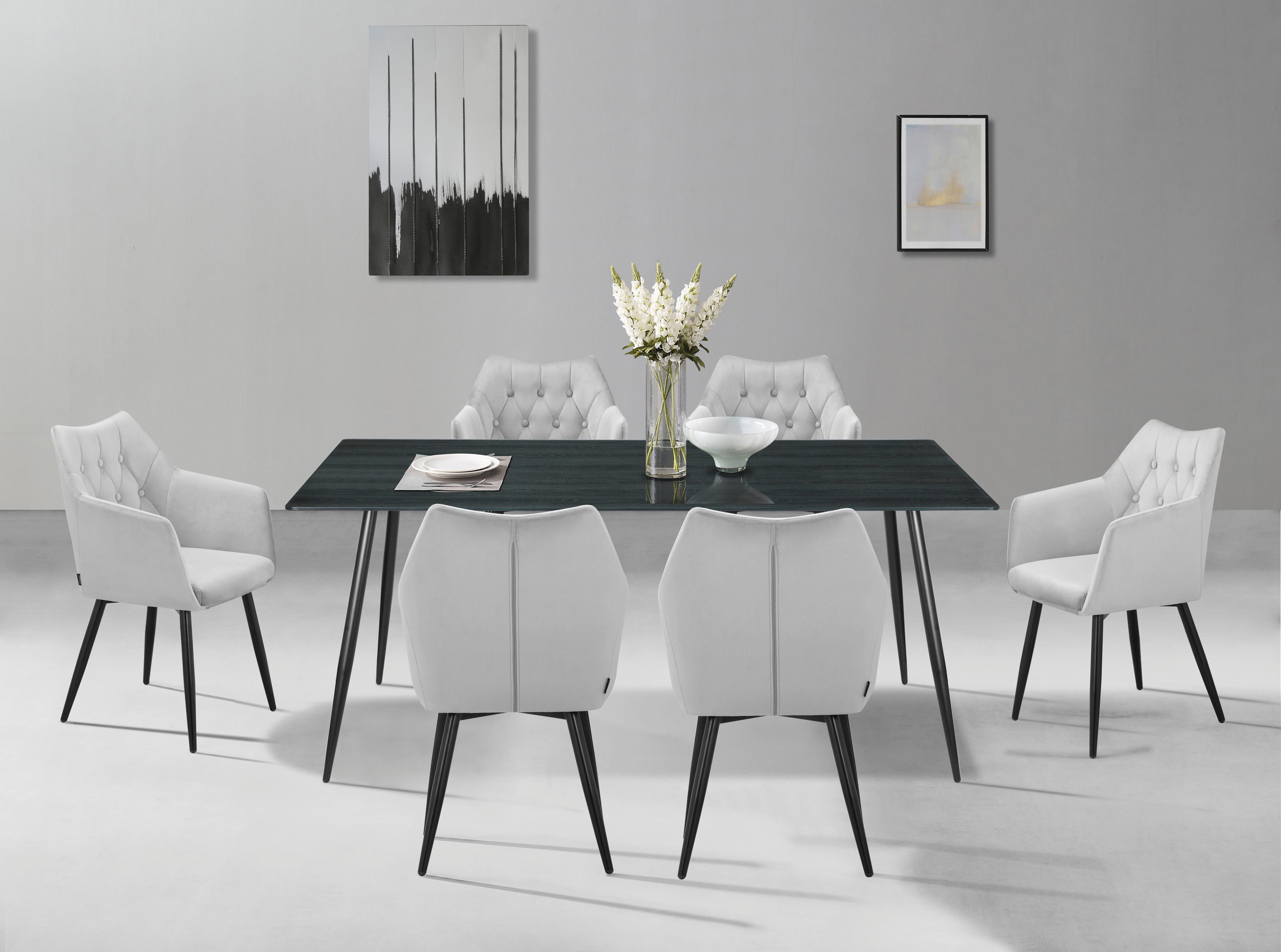 Home affaire Eettafel Turah, TOPSELLER!, OTTOs keuze met glazen blad in houtlook, tijdloos ontwerp, onderhoudsvriendelijk