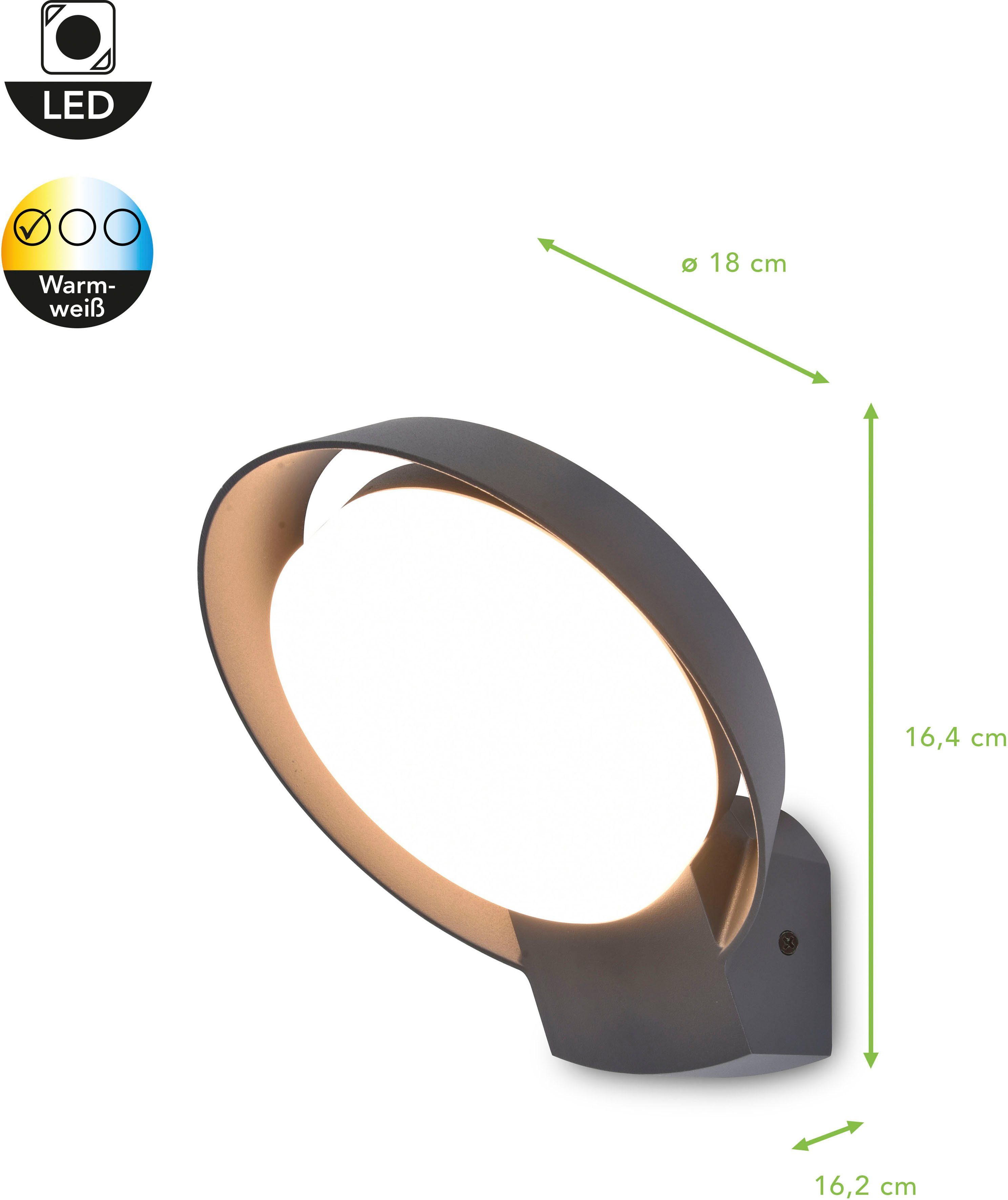 LUTEC Ledwandlamp voor buiten Polo (1 stuk)
