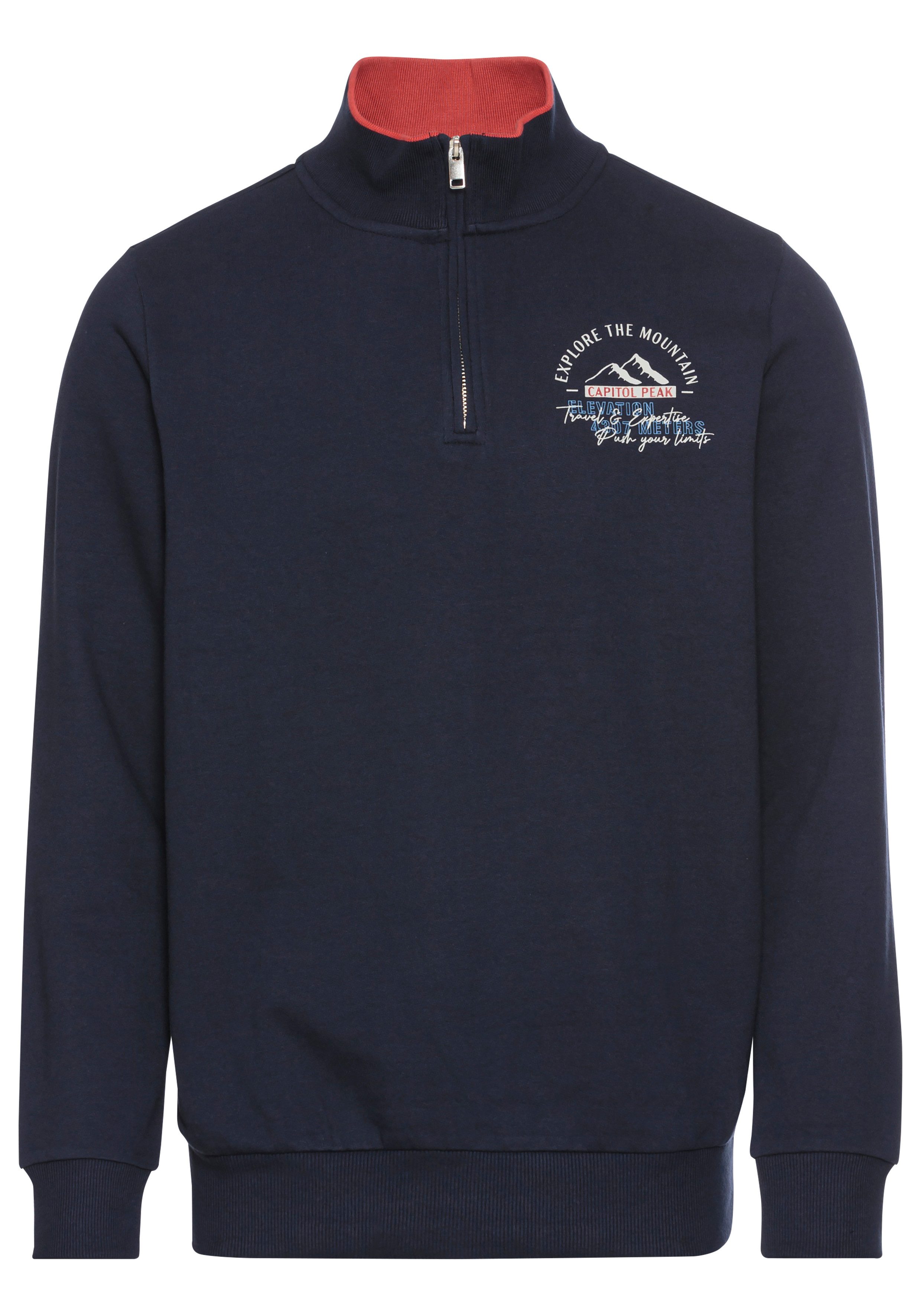 Man's World Sweatshirt met contrasterende kraag nieuwe collectie