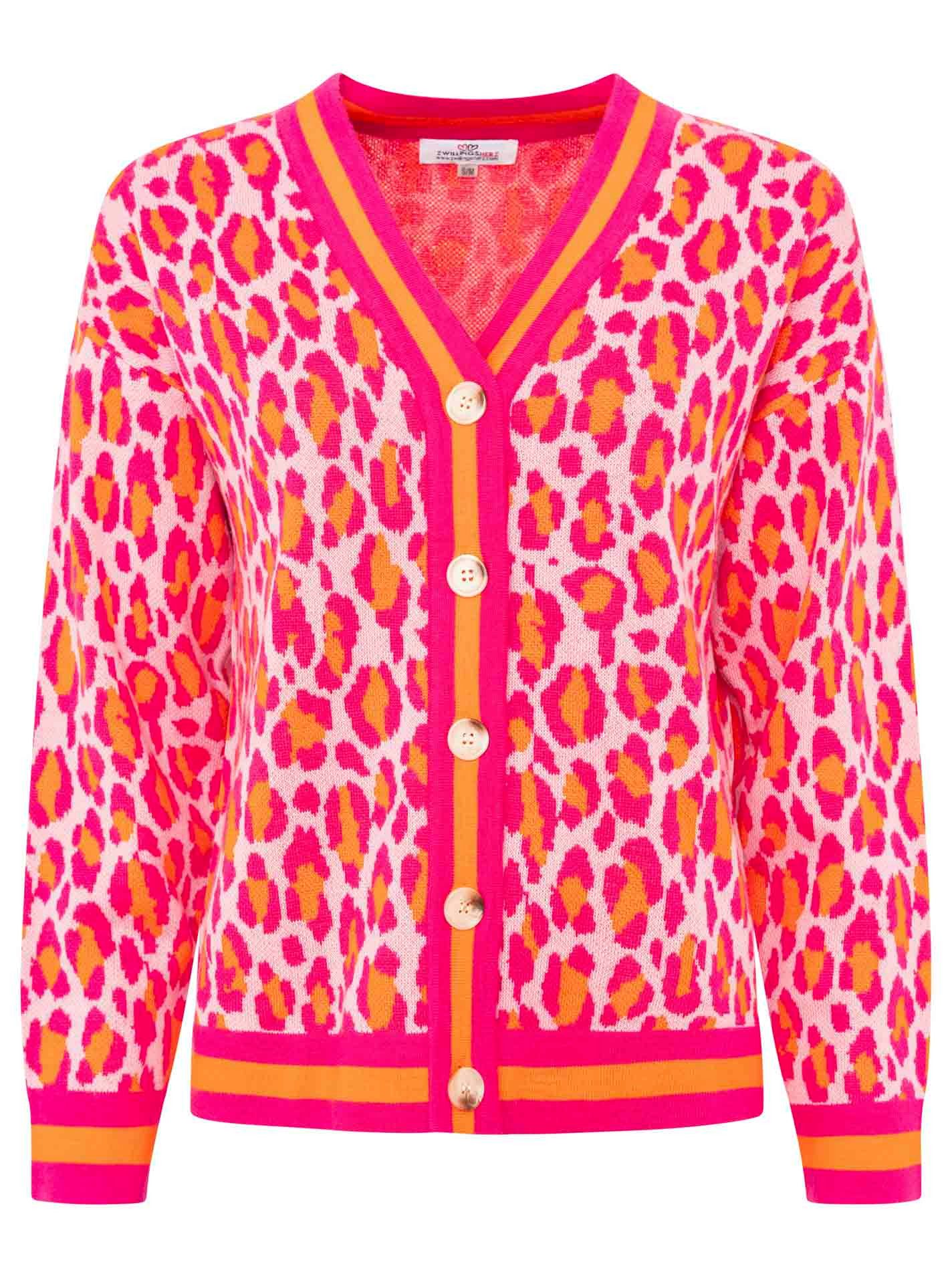 Zwillingsherz Vest Leo Streifen met knopen, leomoter en streepboorden