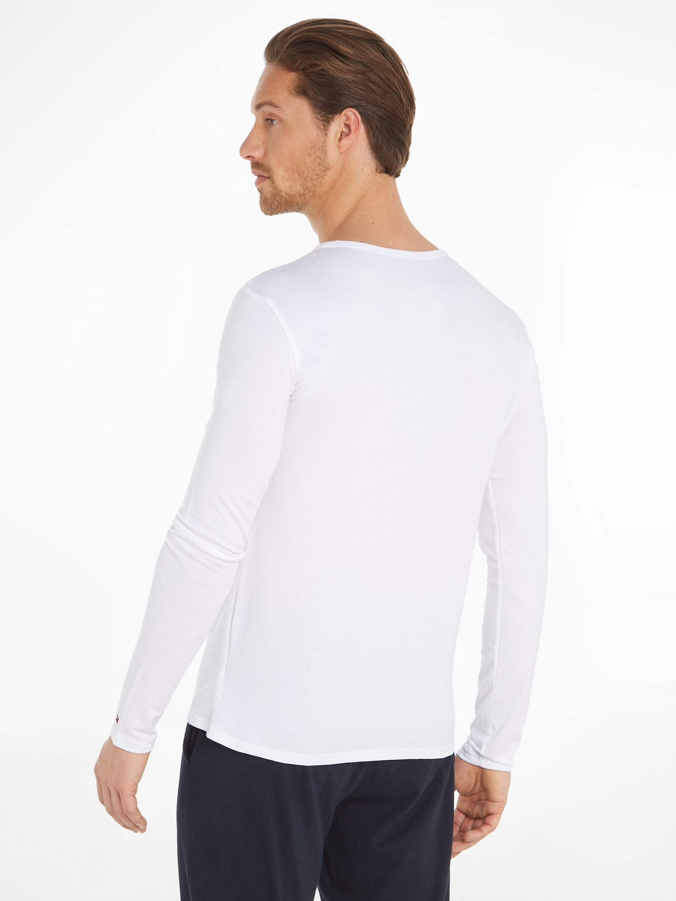 Tommy Hilfiger Underwear T-shirt 3P LS Tee met merklabel (Set van 3)