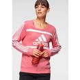 adidas performance sweatshirt essentials logo colorblock sweatshirt roze