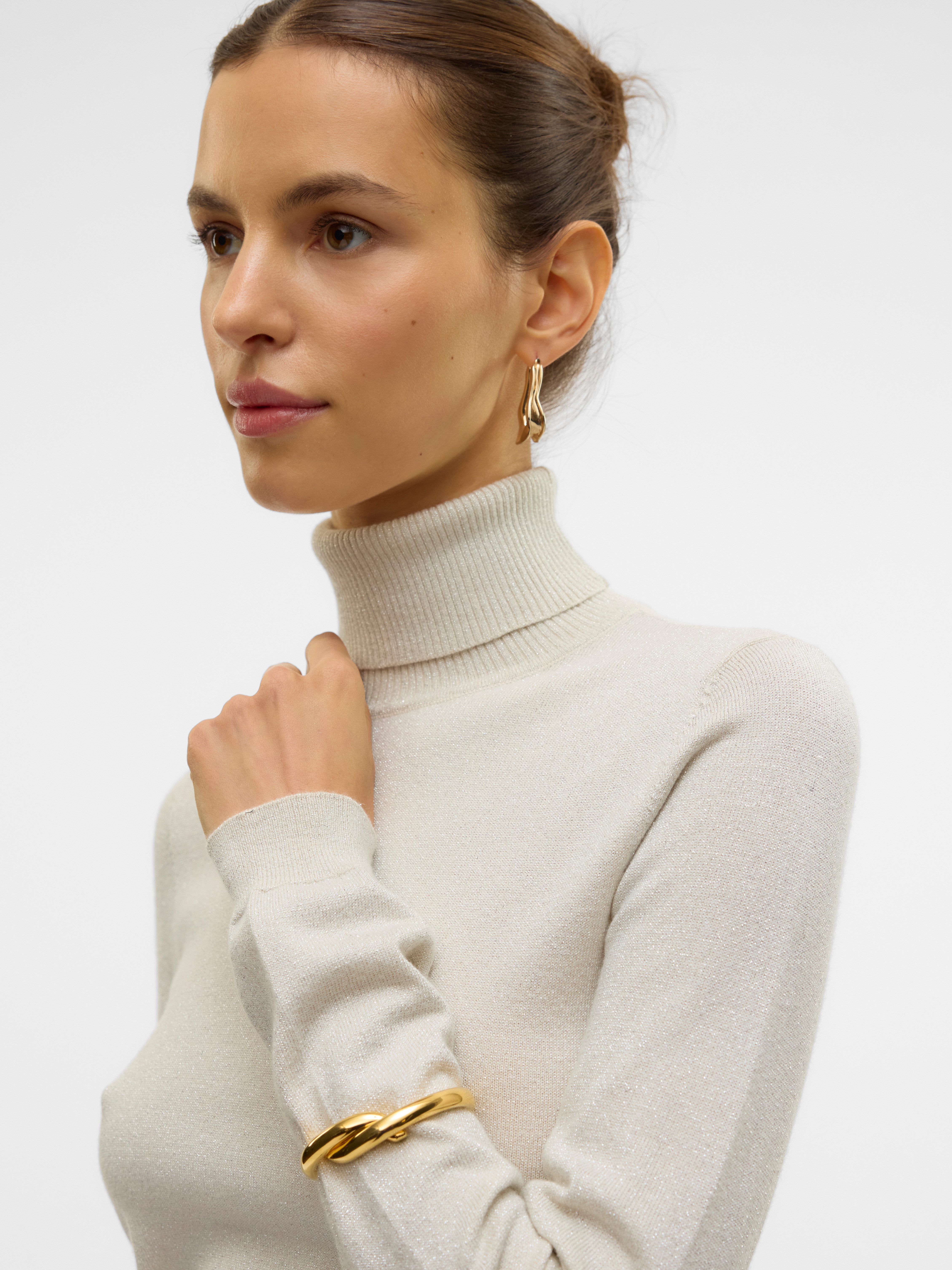 Vero Moda Coltrui VMHAPPYSHINE LS ROLLNECK PULLOVER BOO