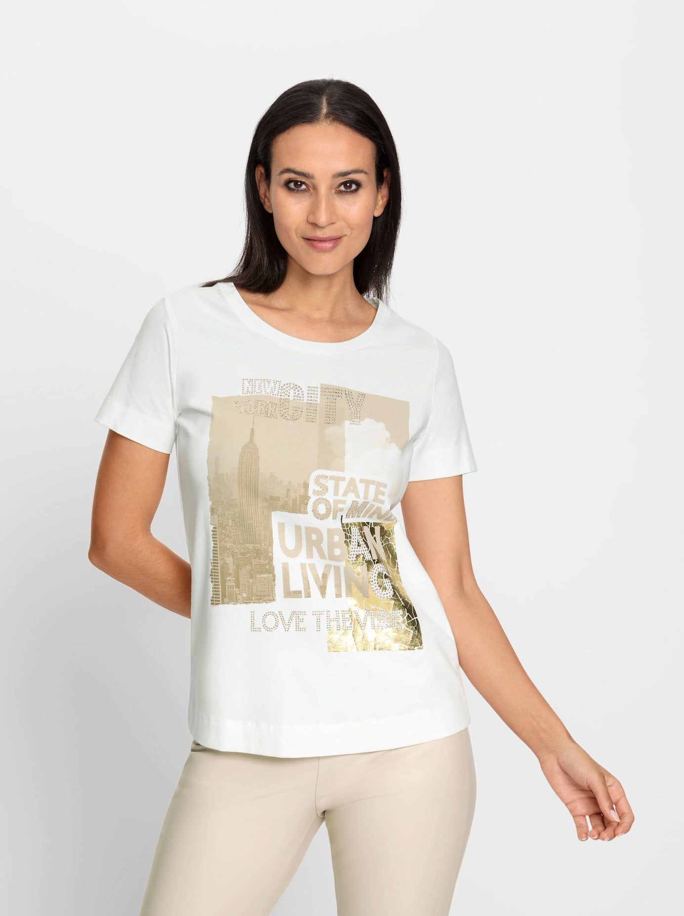 heine T-shirt Gedessineerd shirt (1-delig)