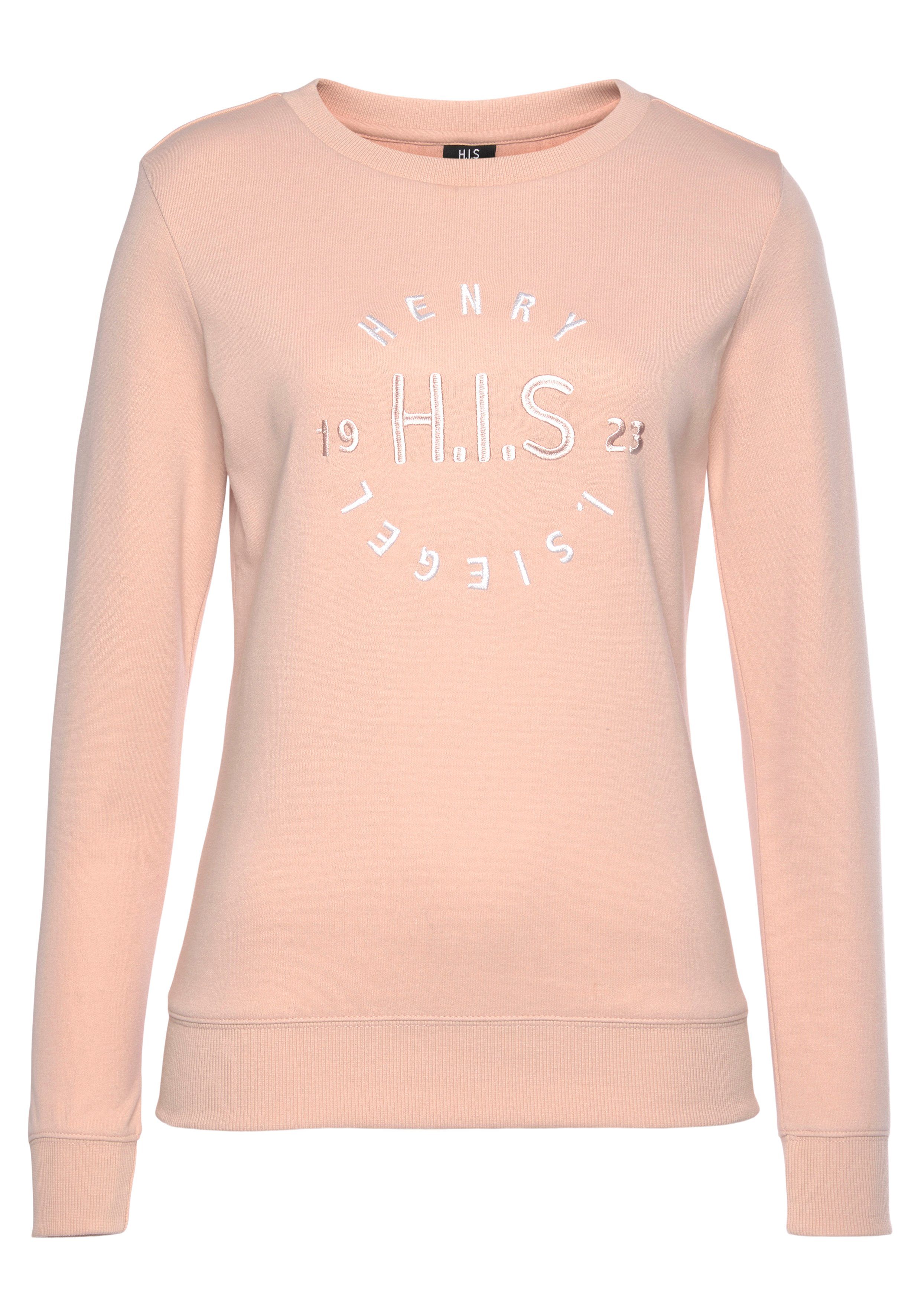 H.I.S Sweatshirt met grote logo-borduurwerk, loungepak