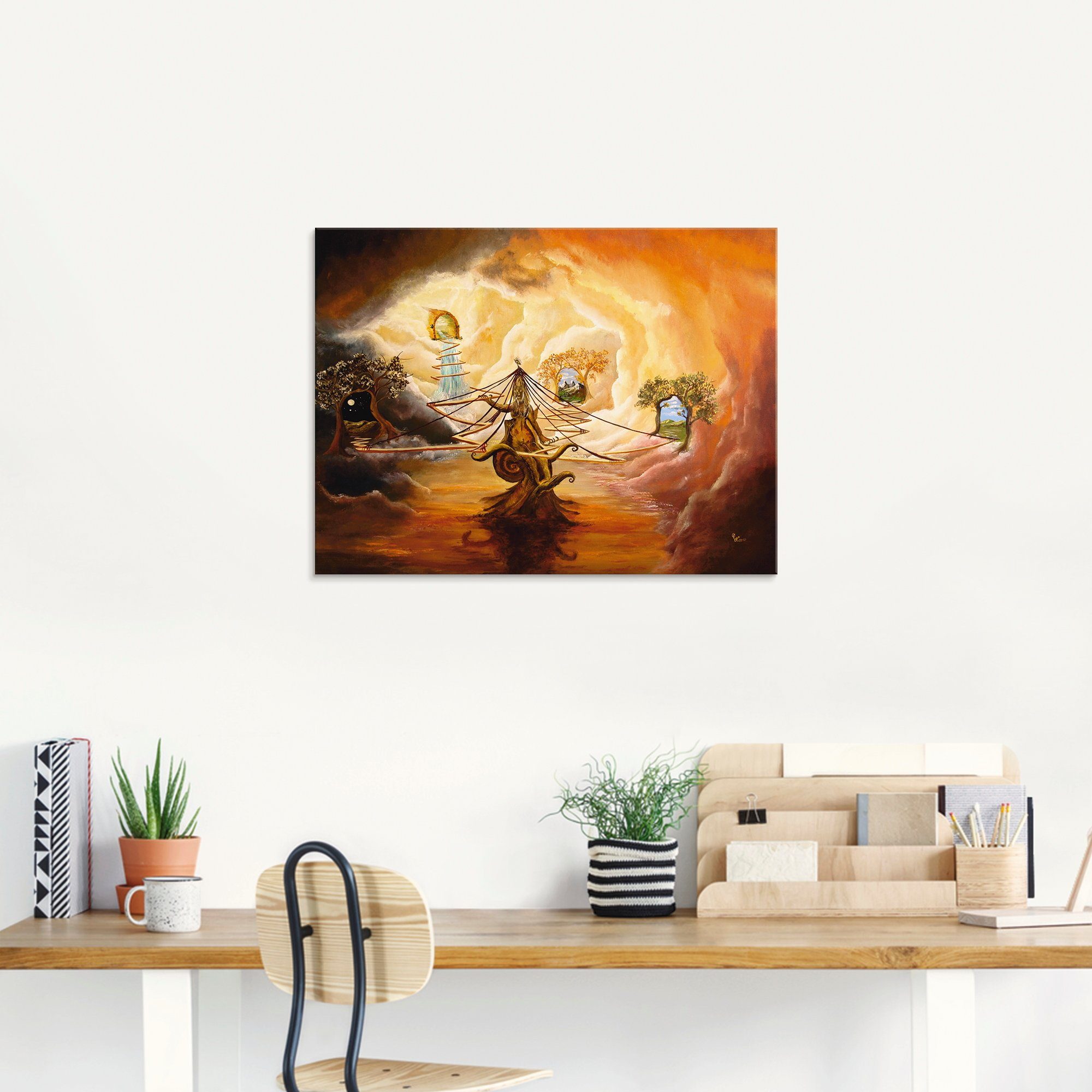 Artland Print op glas Gemaskeerde wegen in verschillende maten