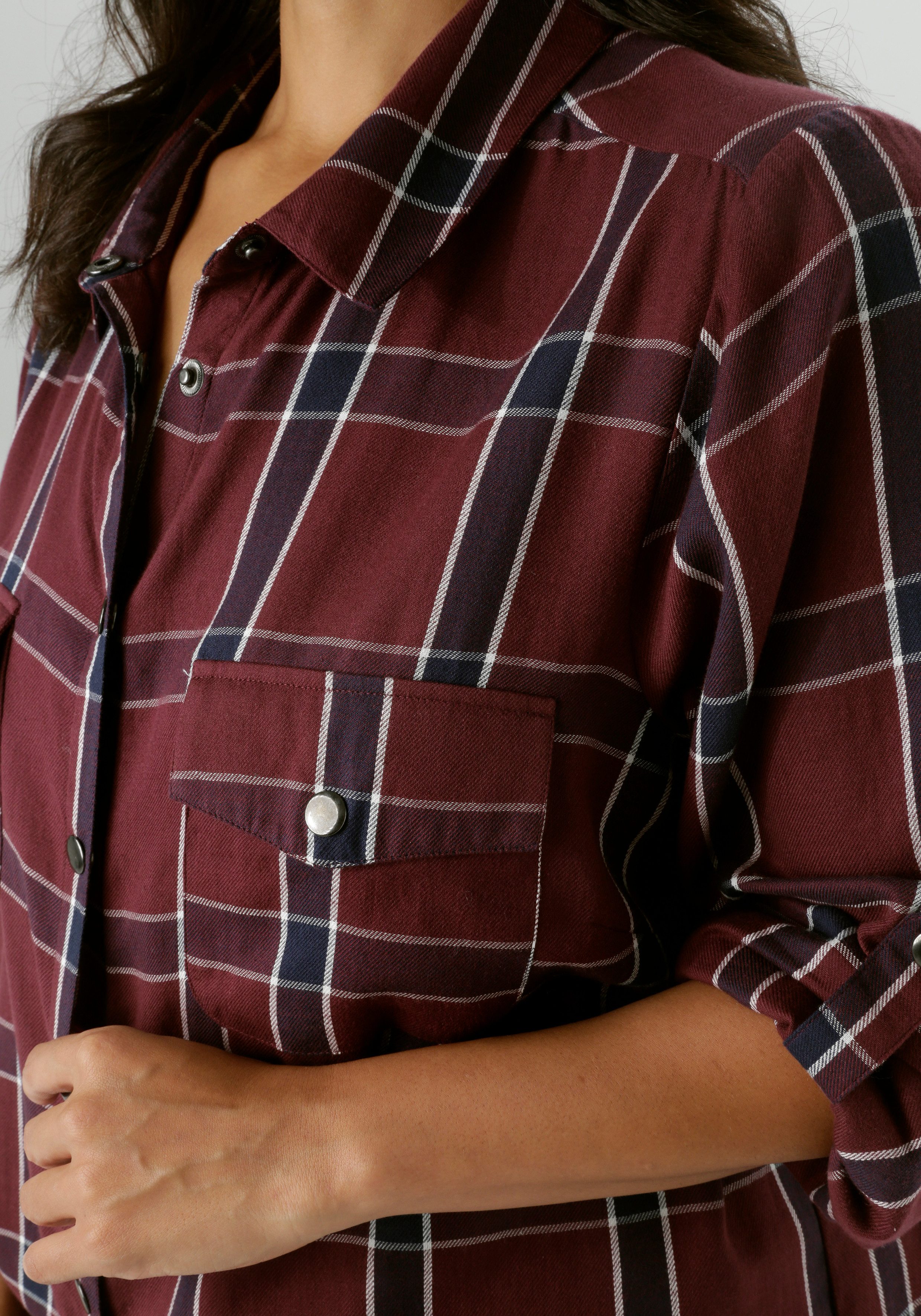 Aniston PLUS Geruite blouse