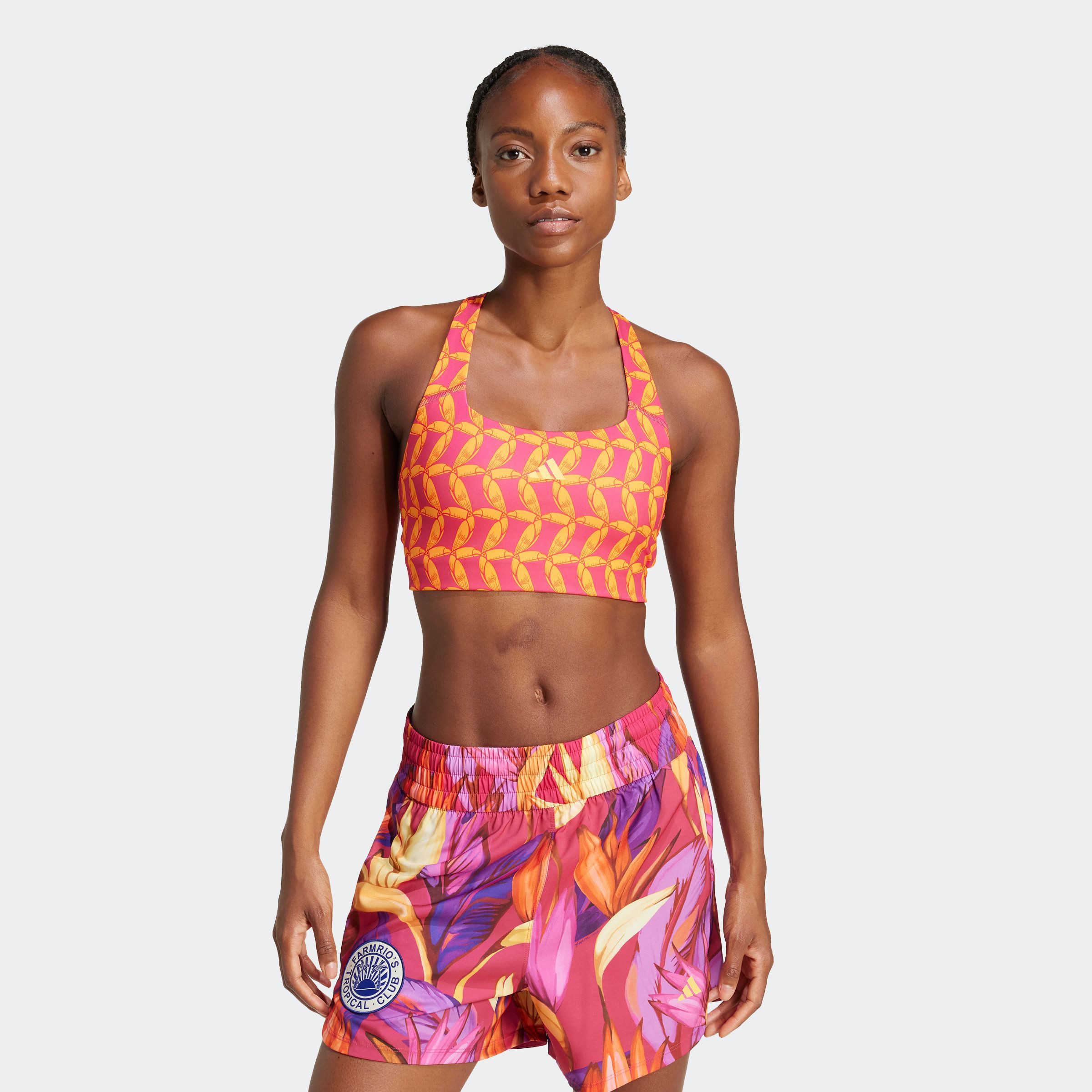 adidas Performance Sport-bh FARM BRA (1-delig) dames sport bh's maat S oranje