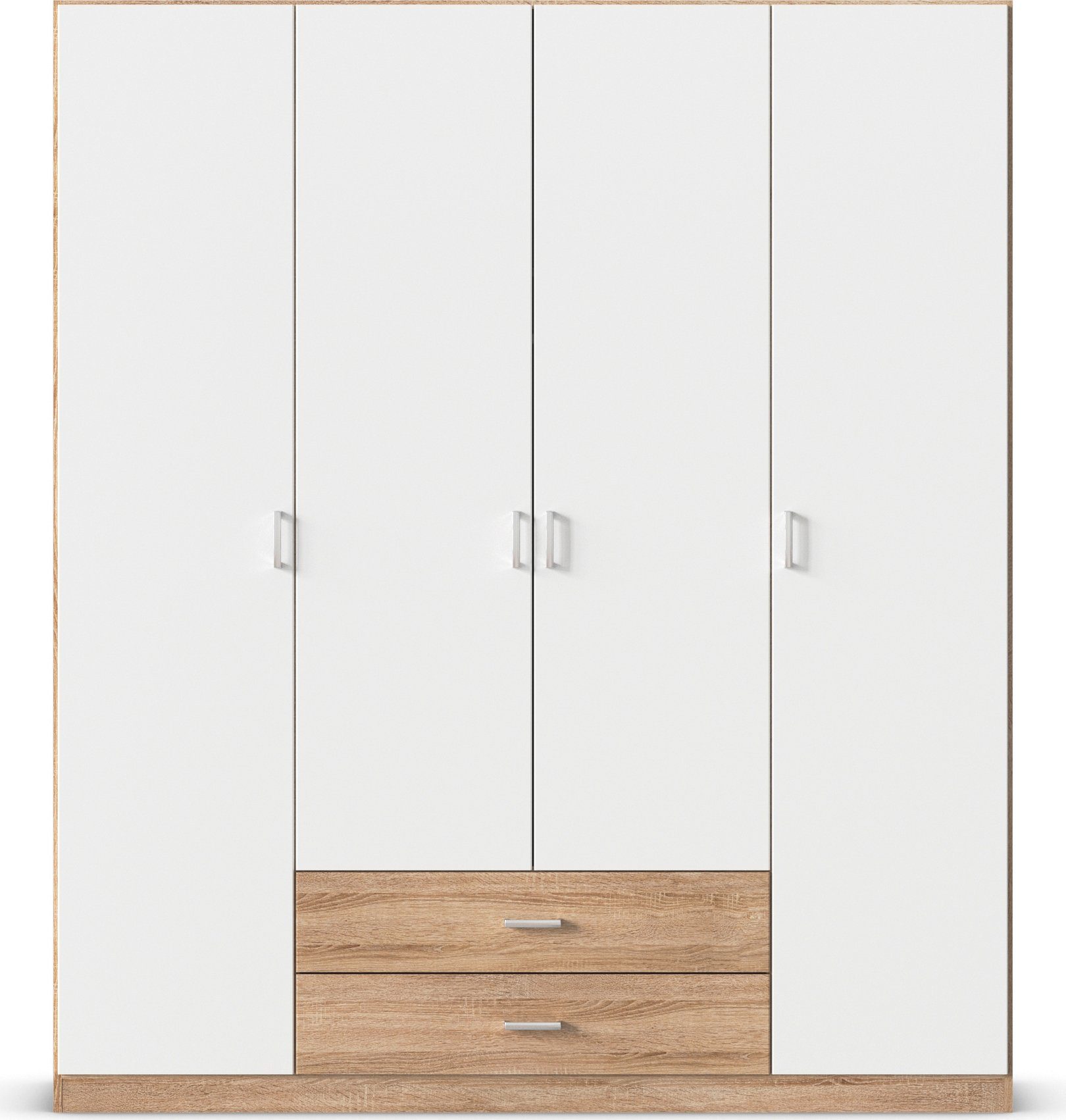 rauch Draaideurkast Kledingkast kast garderobe linnenkast GAMMA in 3 breedtes met 6 lades, in eenvoudig design topseller made in germany