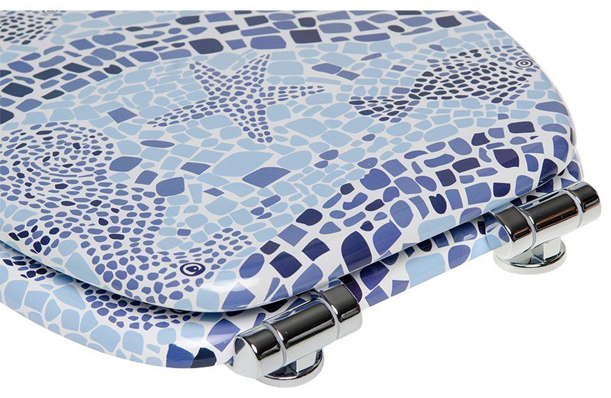 Sanilo Toiletzitting Mosaic World met soft-closemechanisme