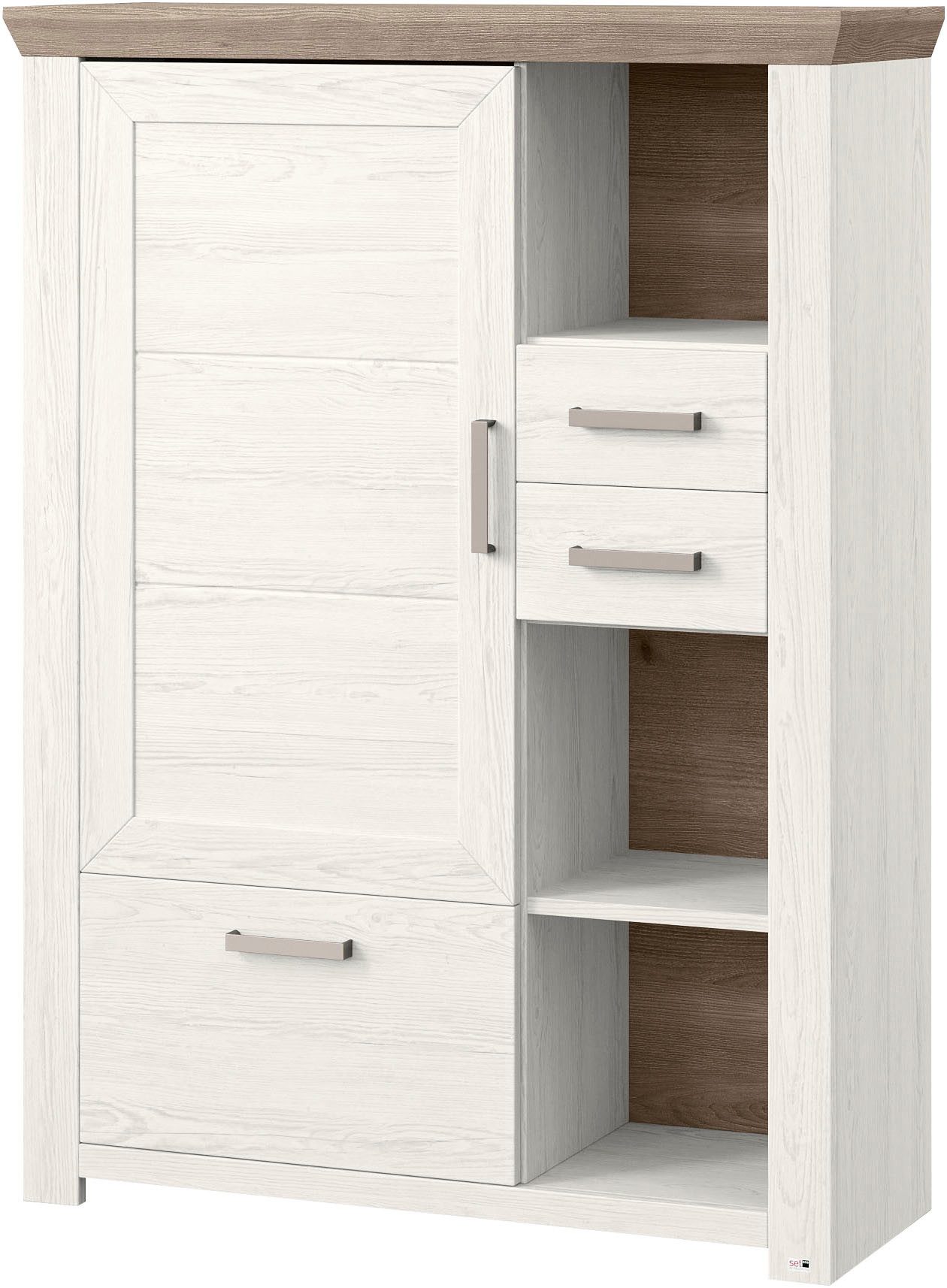 set one by Musterring Highboard York Type 25 en 26, in 3 kleurvarianten, verlichting optioneel, breedte 105 cm