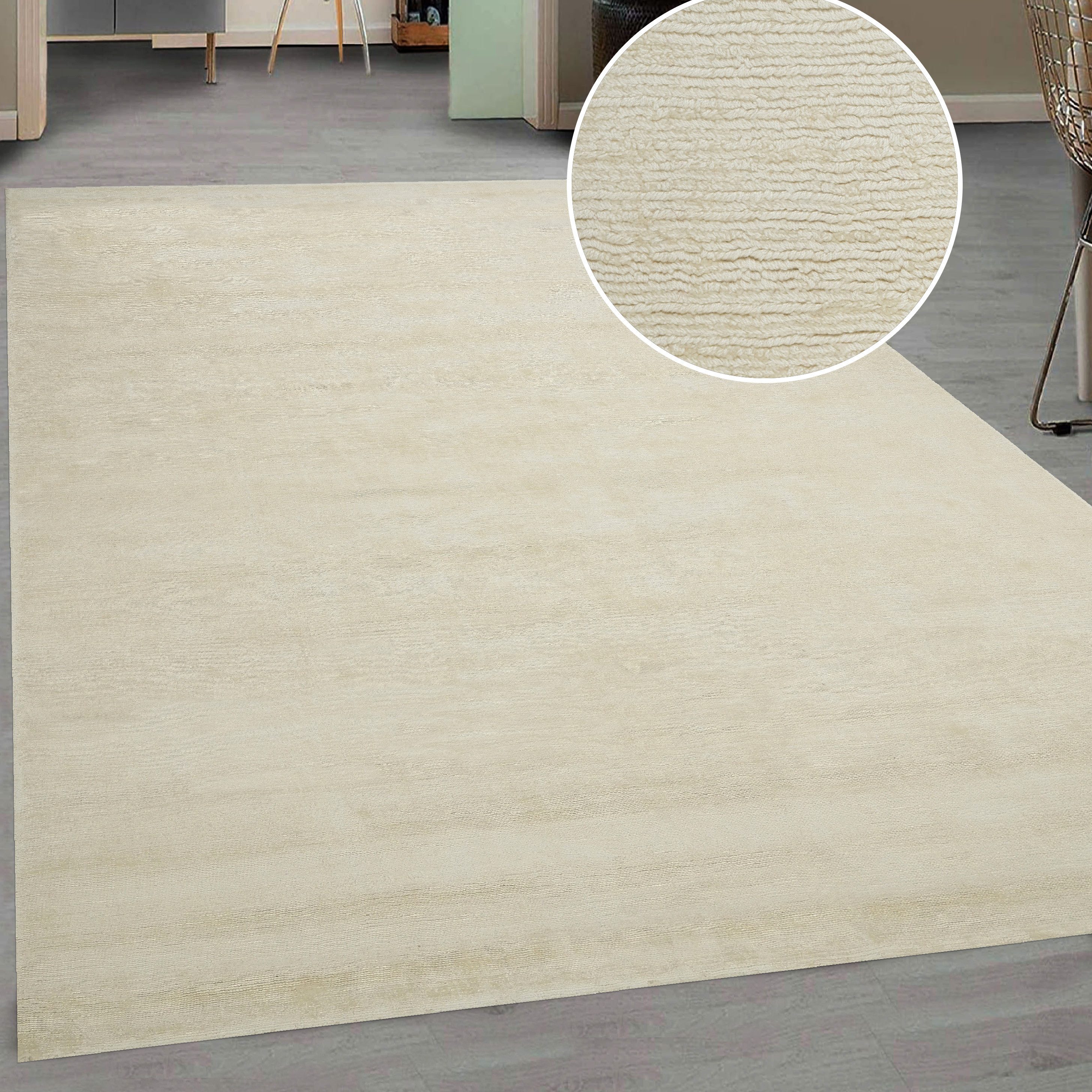 Leonique Vloerkleed Soley, kortpolig tapijt, handgeweven viscose tapijt in kleur changerend, handgeweven, woonkamer, slaapkamer, eetkamer