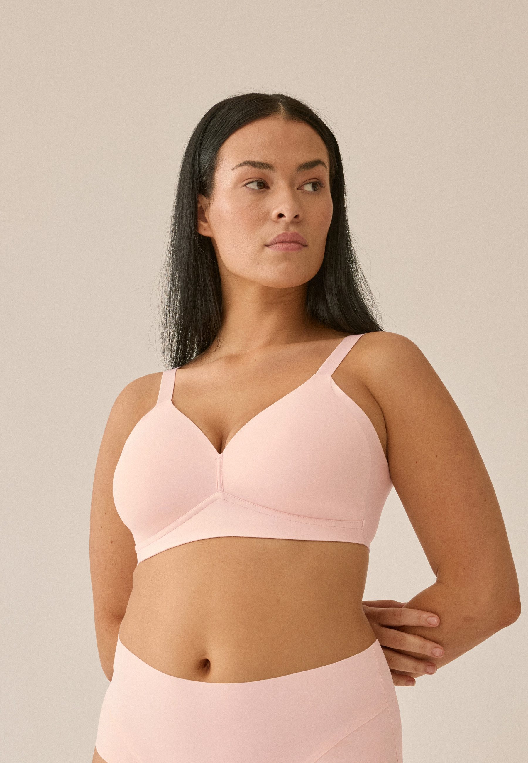 Naturana Soft-bh Side smoother Vlakke naadloze afwerkingen, brede onderband, zonder beugels dames bh's zonder beugel maat 95 B roze