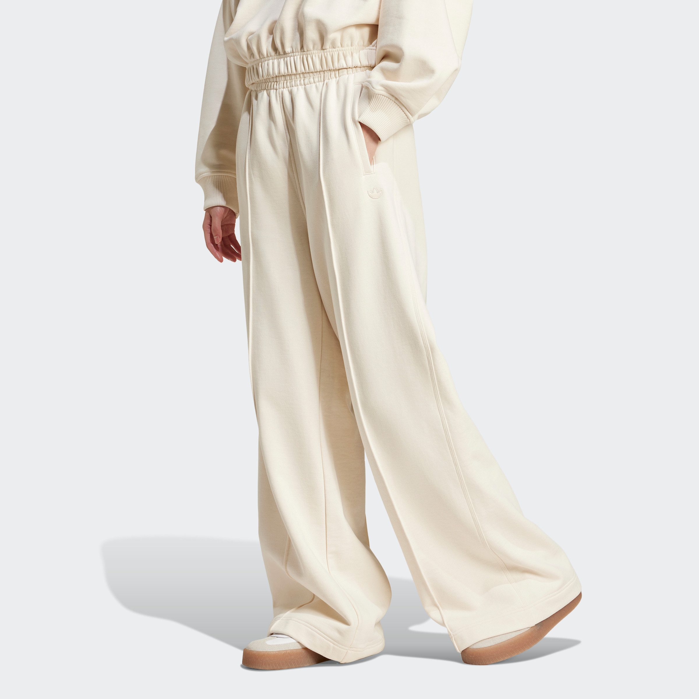 Adidas Originals Premium Essentials Wide Leg Women's Pants White Dames