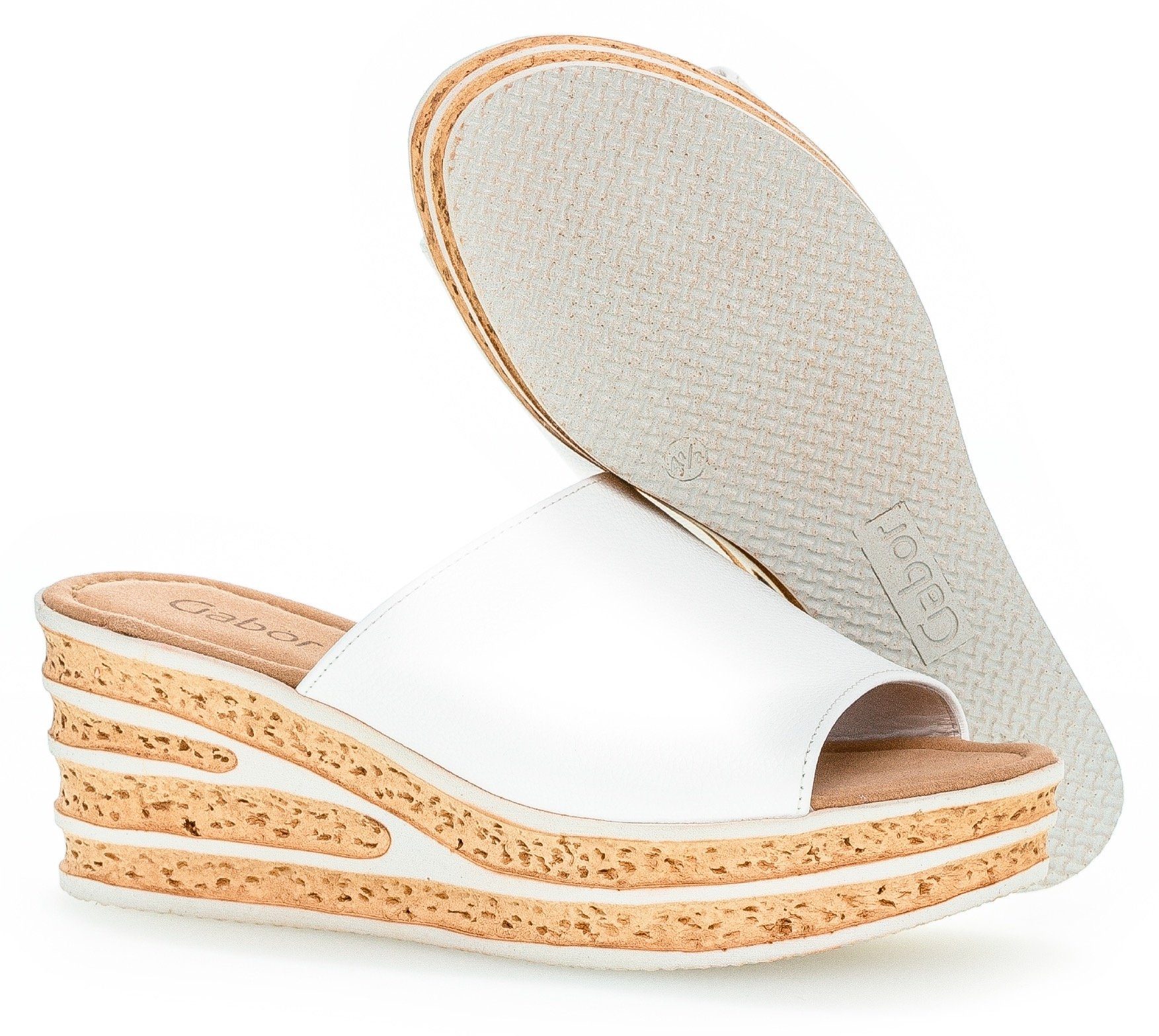 Gabor Slippers , sleehak, zomerschoen, slipper, geraffineerd hielontwerp