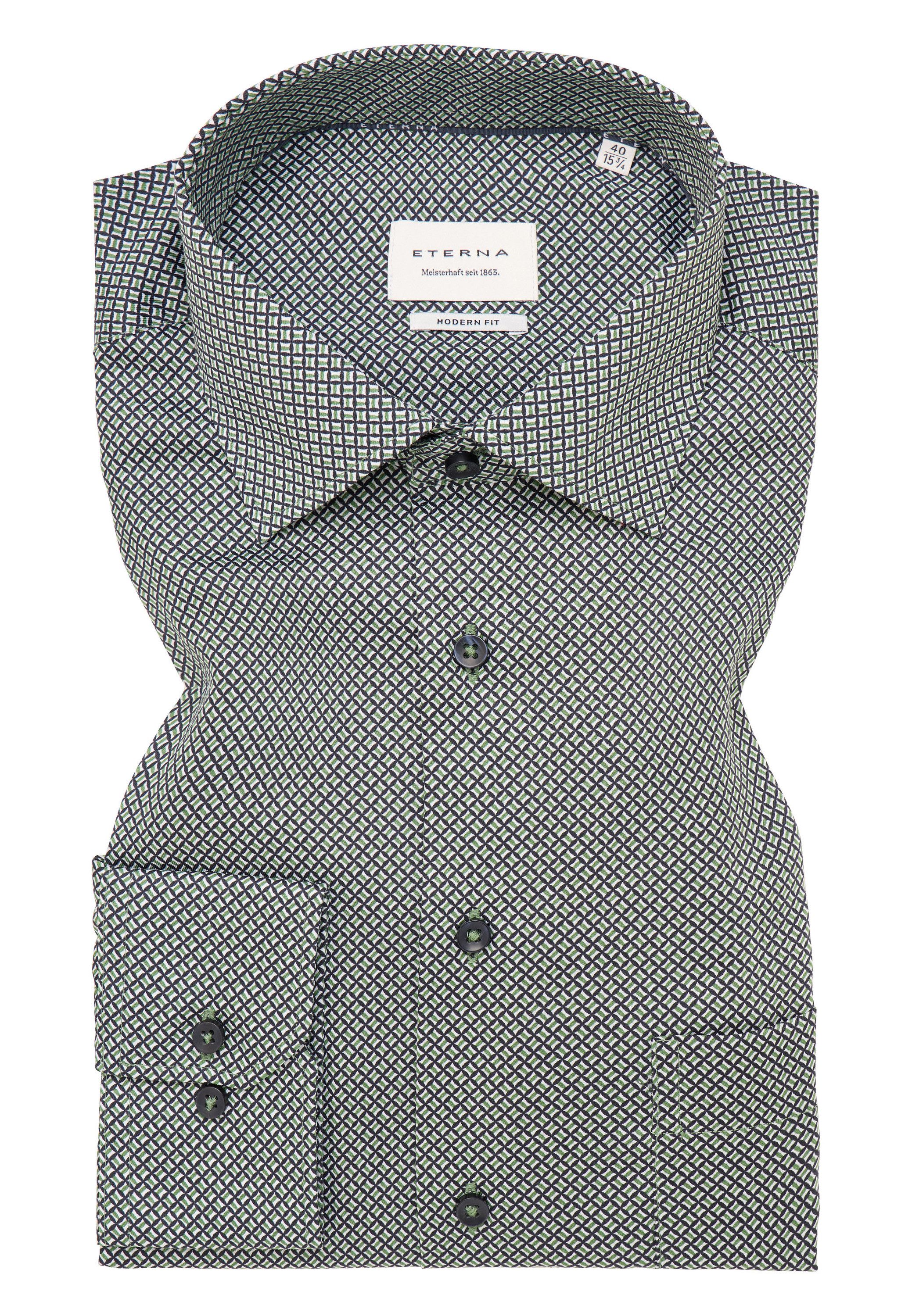 Eterna Overhemd met lange mouwen MODERN FIT NON IRON (strijkvrij)