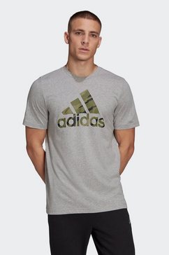 adidas performance t-shirt essentials single jersey camo print grijs