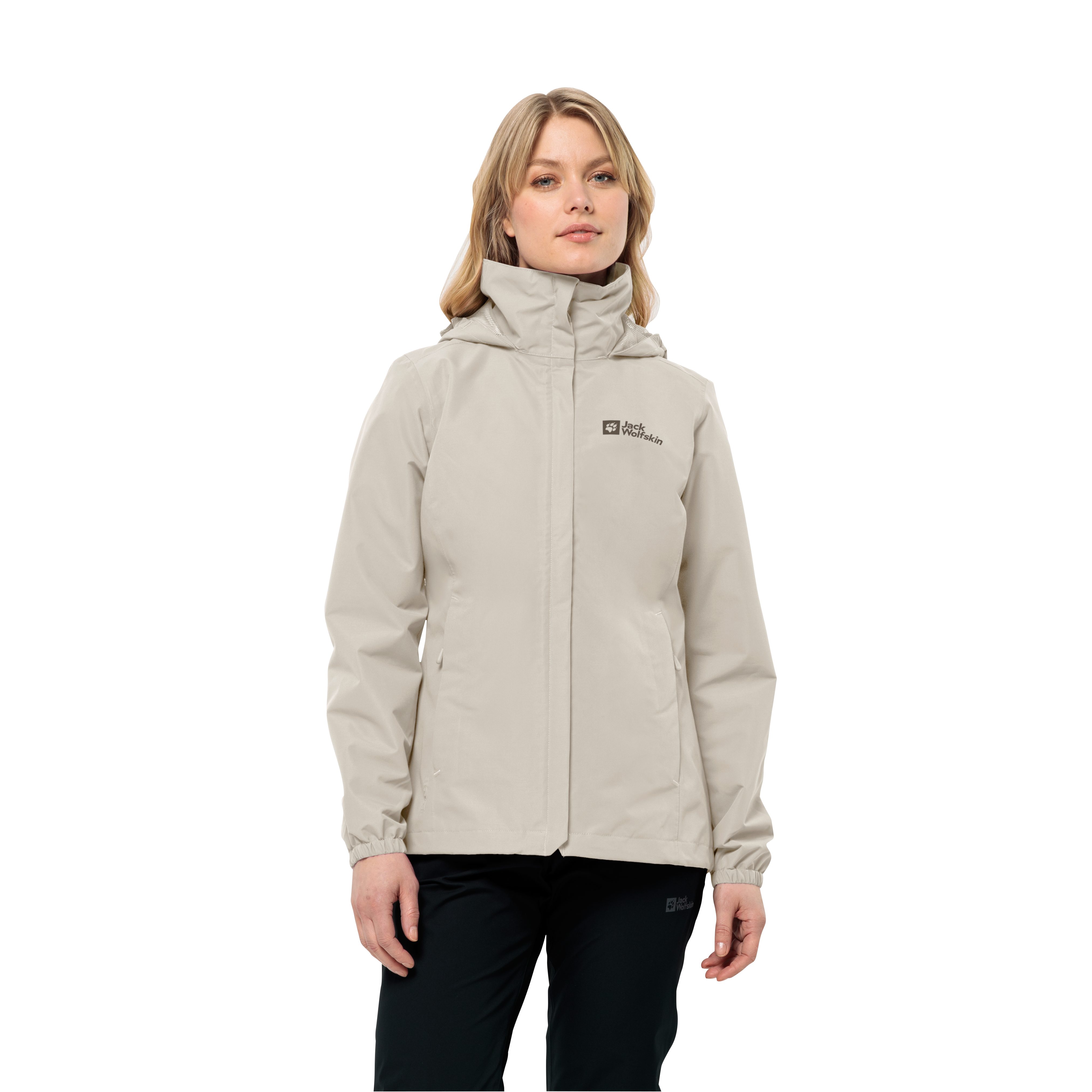 Jack Wolfskin Functioneel jack STORMY POINT 2L JKT W met opbergbare capuchon waterdicht ademend en winddicht
