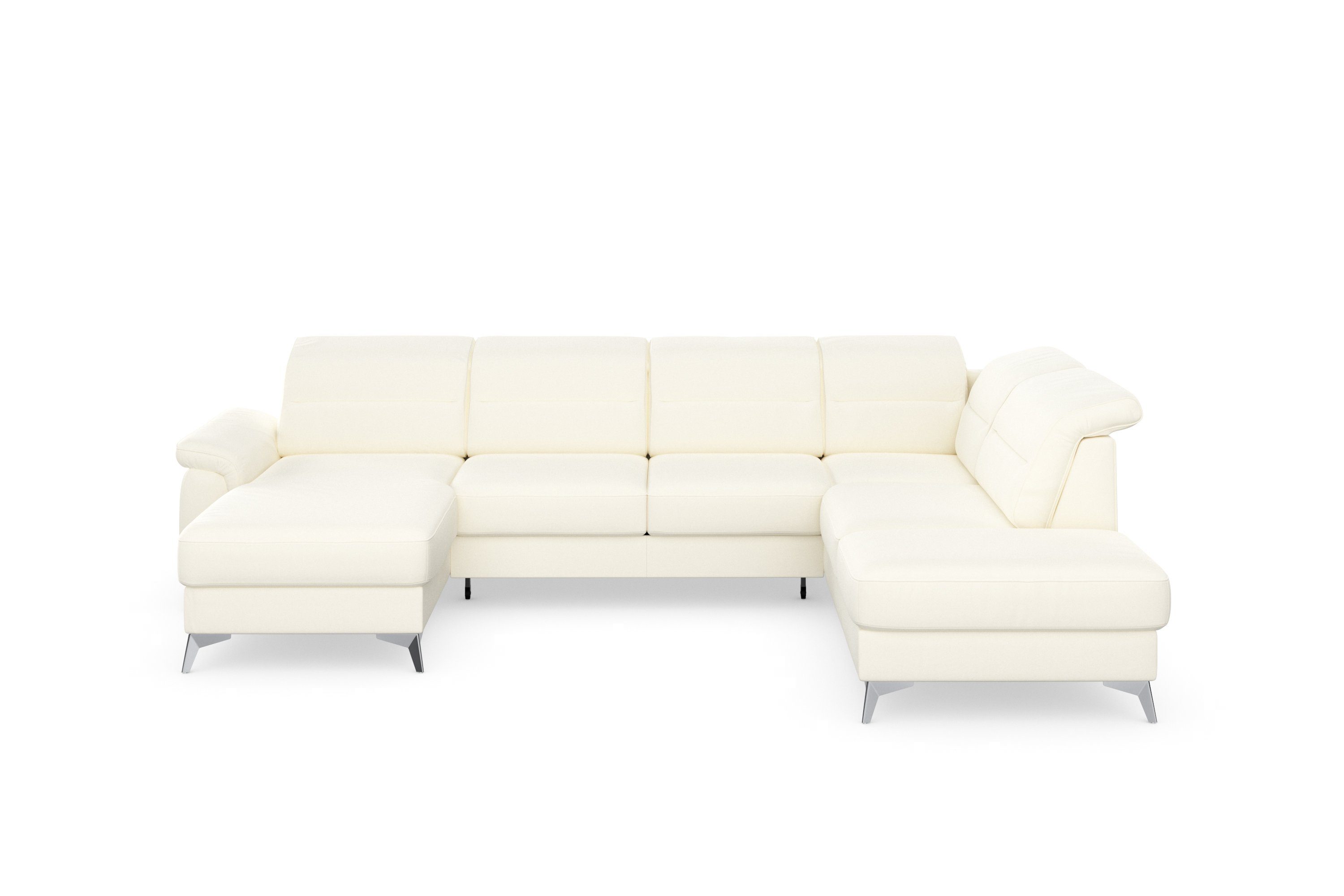 sit&more Zithoek Sinatra U-vorm optioneel met verstelbare hoofdsteun en armleuning etc.