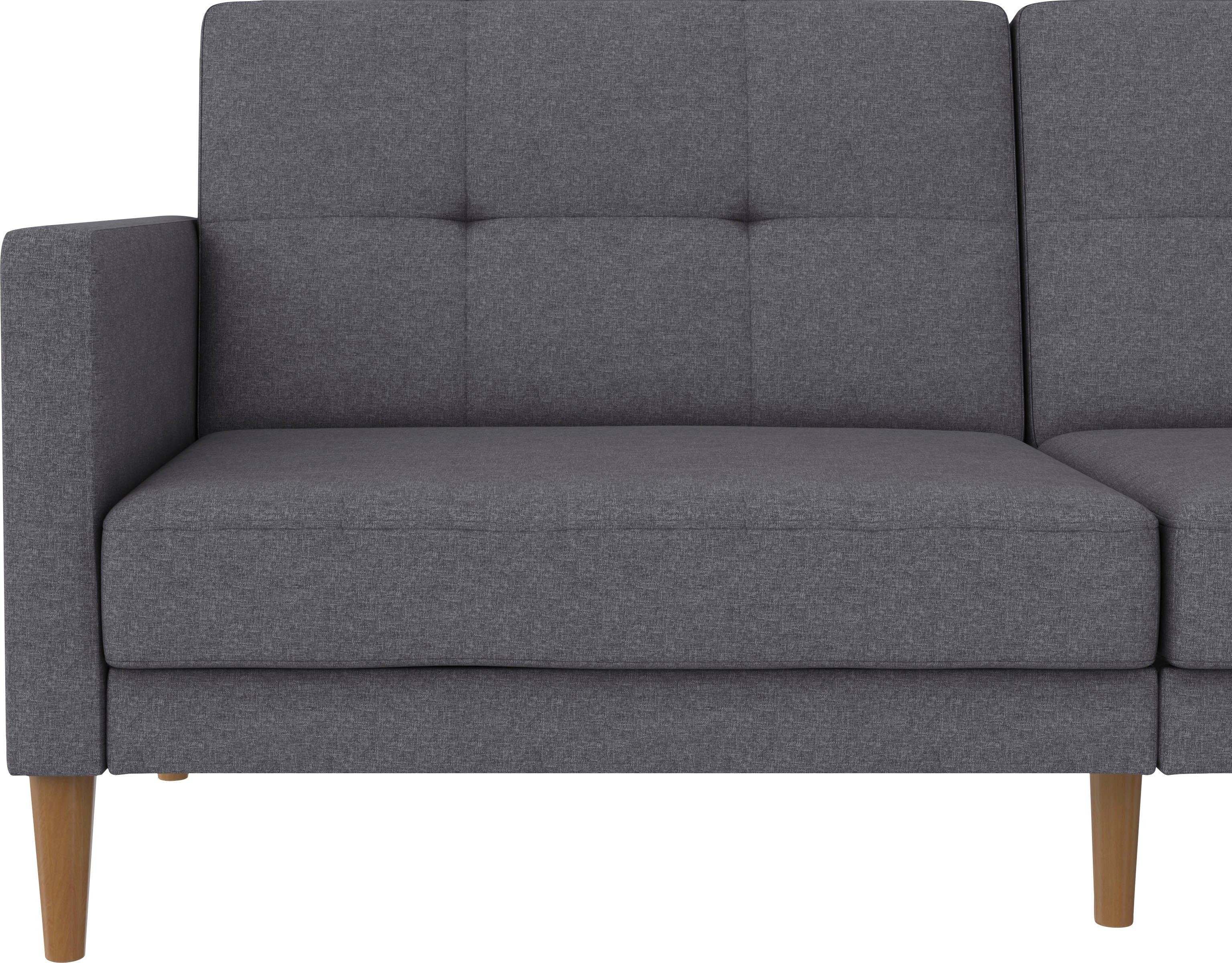 Dorel Home 3-zitsbank Lilly Bedfunctie, rugleuning 3-voudig verstelbaar, zithoogte 43 cm