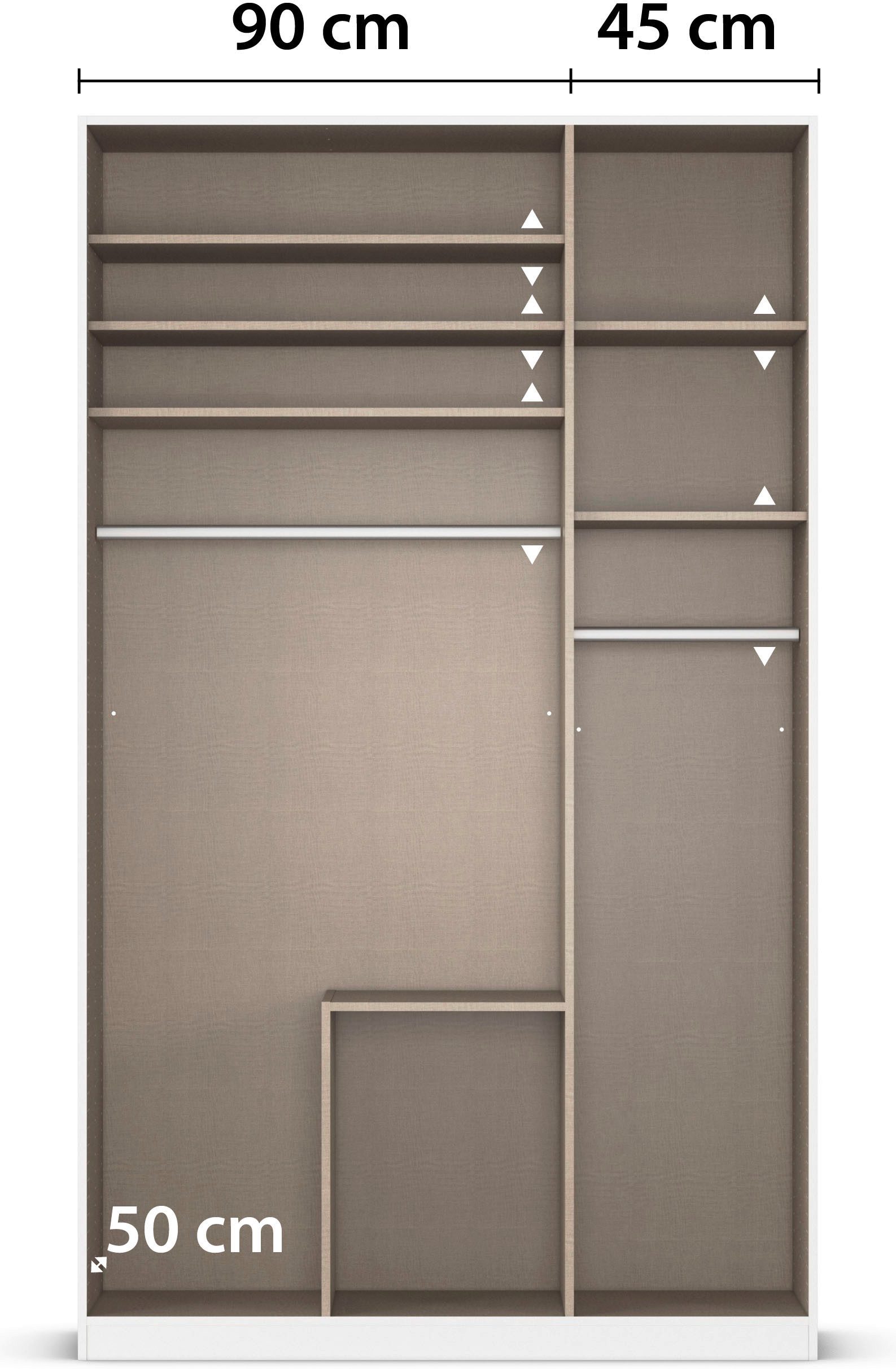 rauch Draaideurkast Kledingkast kast garderobe AGORDO met decor- of hoogglansfront