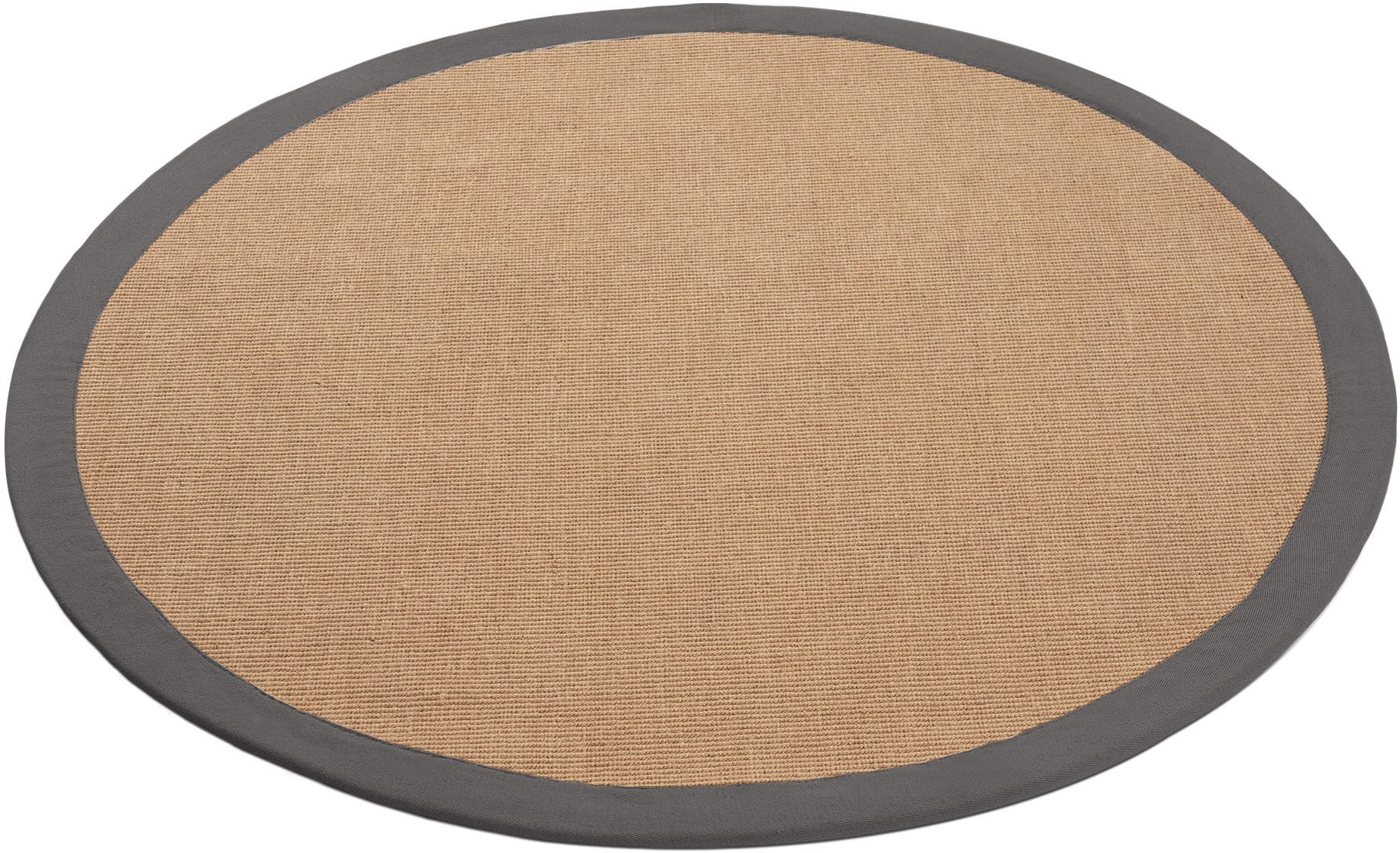 carpetfine Sisalkleed Sisal met gekleurd randdessin, antislip achterzijde