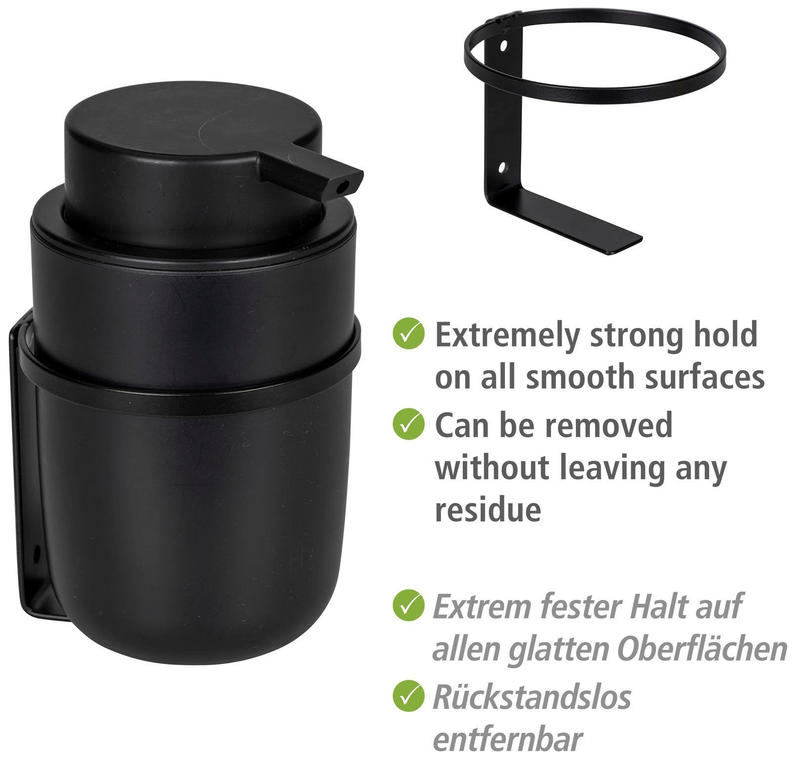 WENKO Zeepdispenser Carpino Zwart, 250 ml (1-delig)