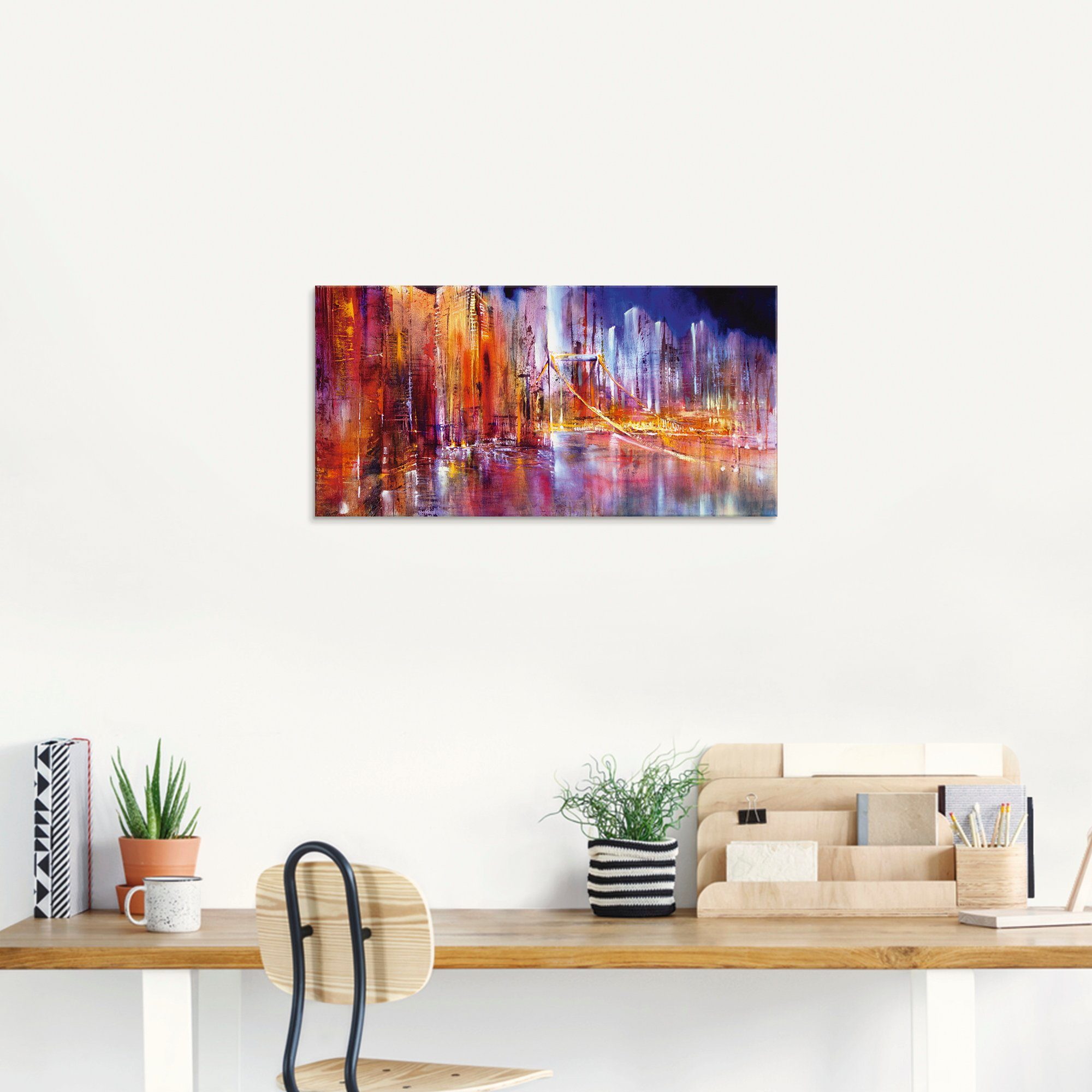 Artland Print op glas Stadsbeeld II in verschillende maten