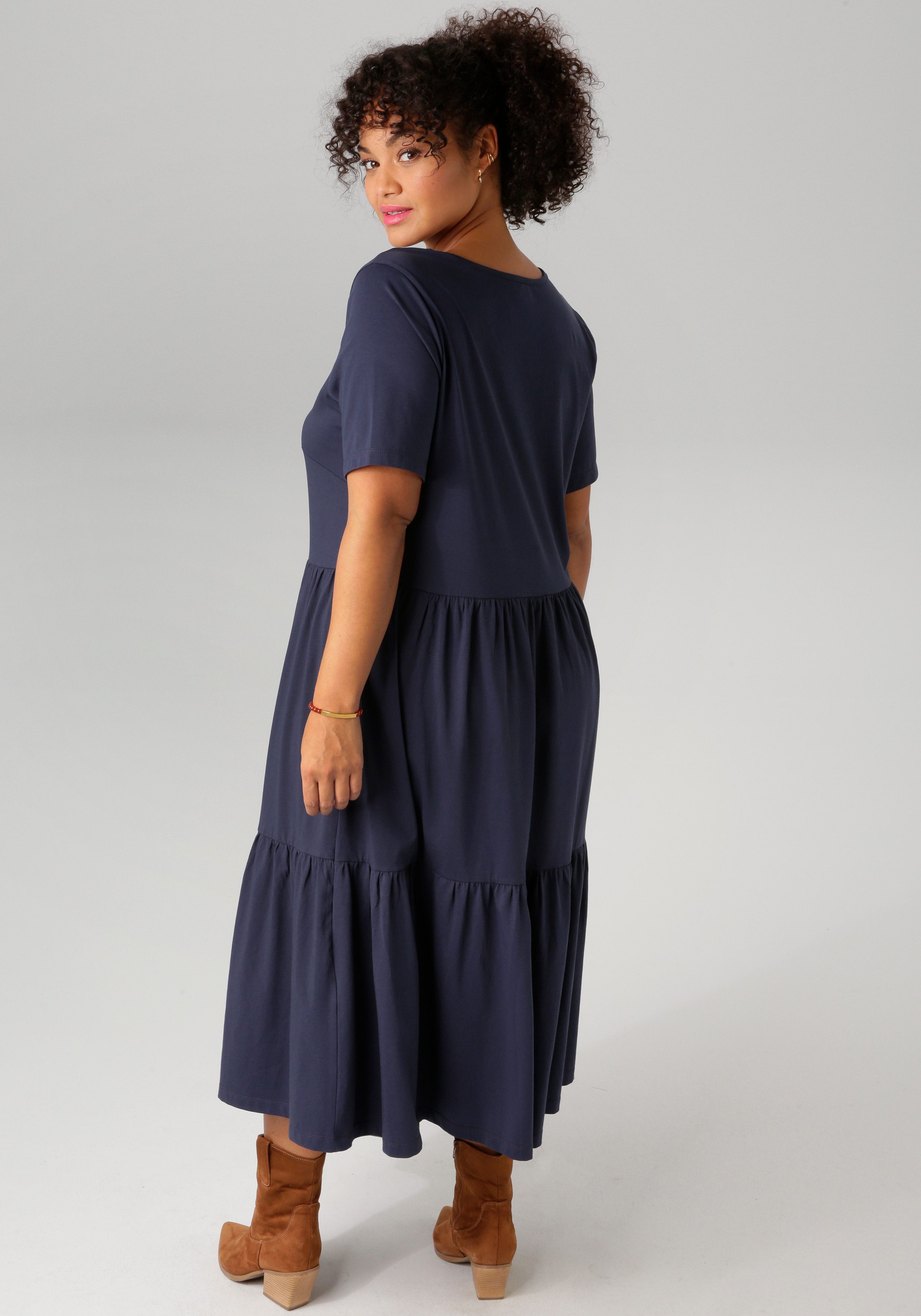 Aniston PLUS Zomerjurk van elastische jersey-kwaliteit - nieuwe collectie