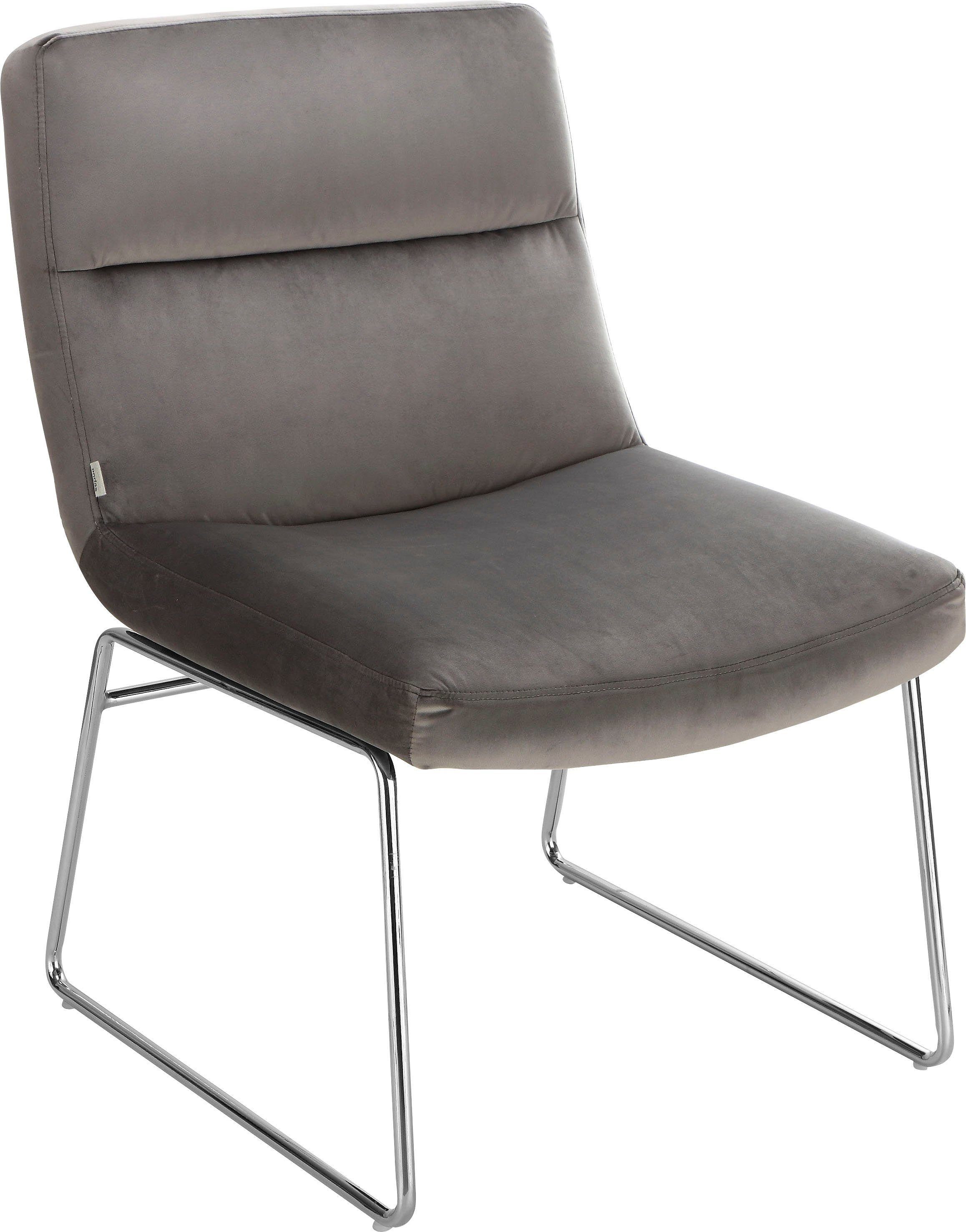 andas Fauteuil Gil Fluwelen bekleding, in drie kleurvarianten, zithoogte 47,5 cm