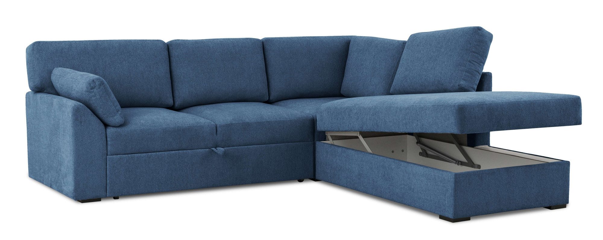 Home affaire Hoekbank Citry Breedte 242 cm, chenille, bedfunctie, bedlade, L-vorm