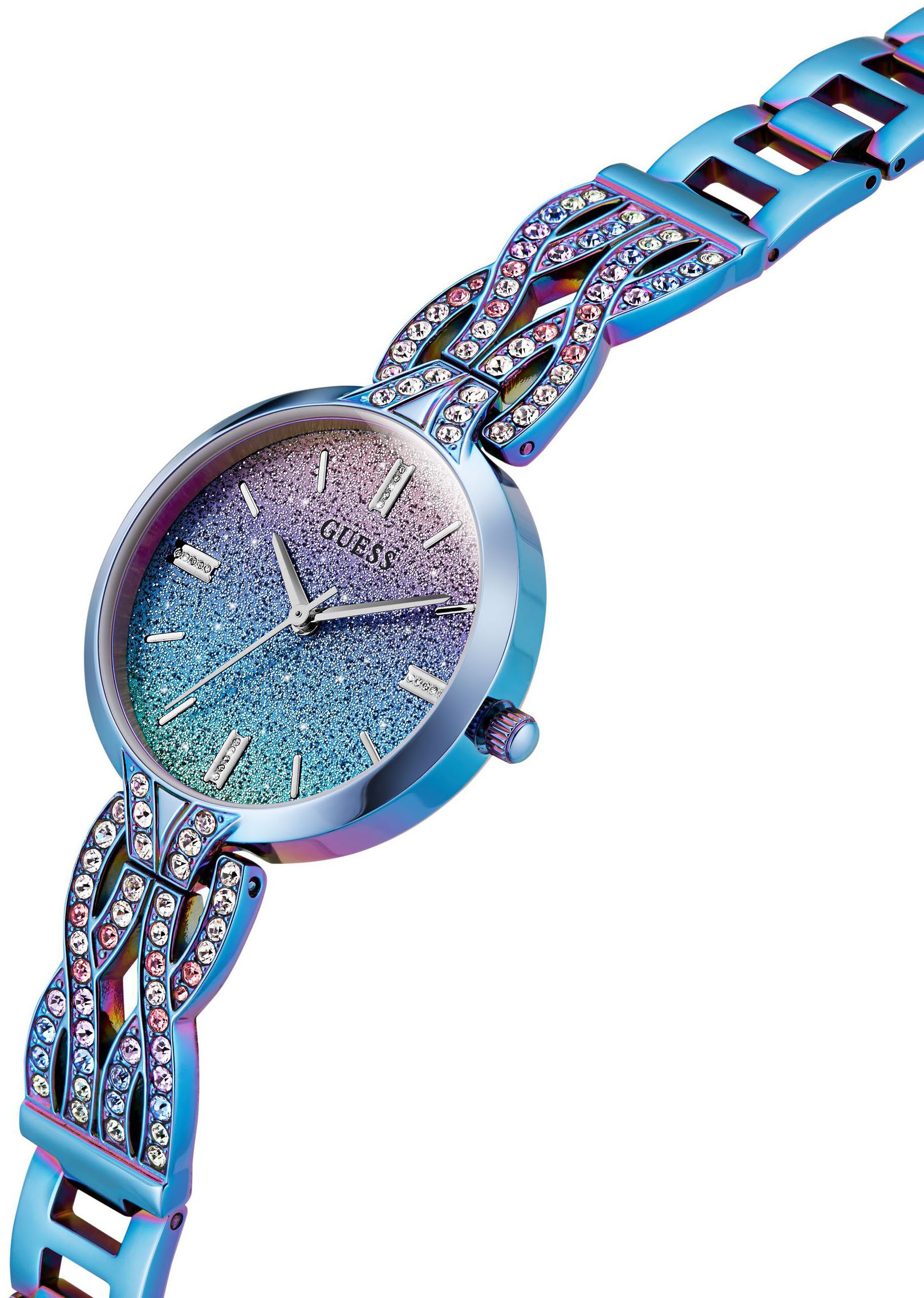 Guess Kwartshorloge Coral Horloge, dameshorloge, stalen armband