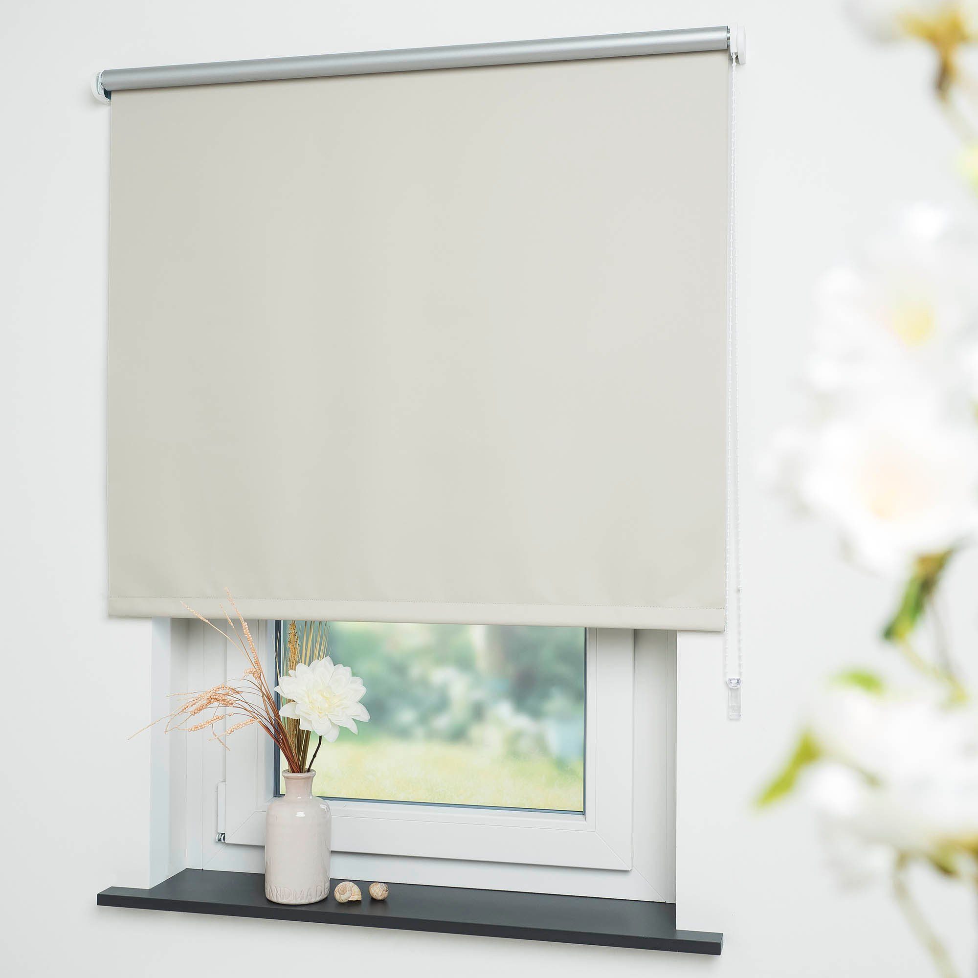 Liedeco Rolgordijn met zijbediening Thermo-rolgordijn (1 stuk) rolgordijnen maat 6 beige
