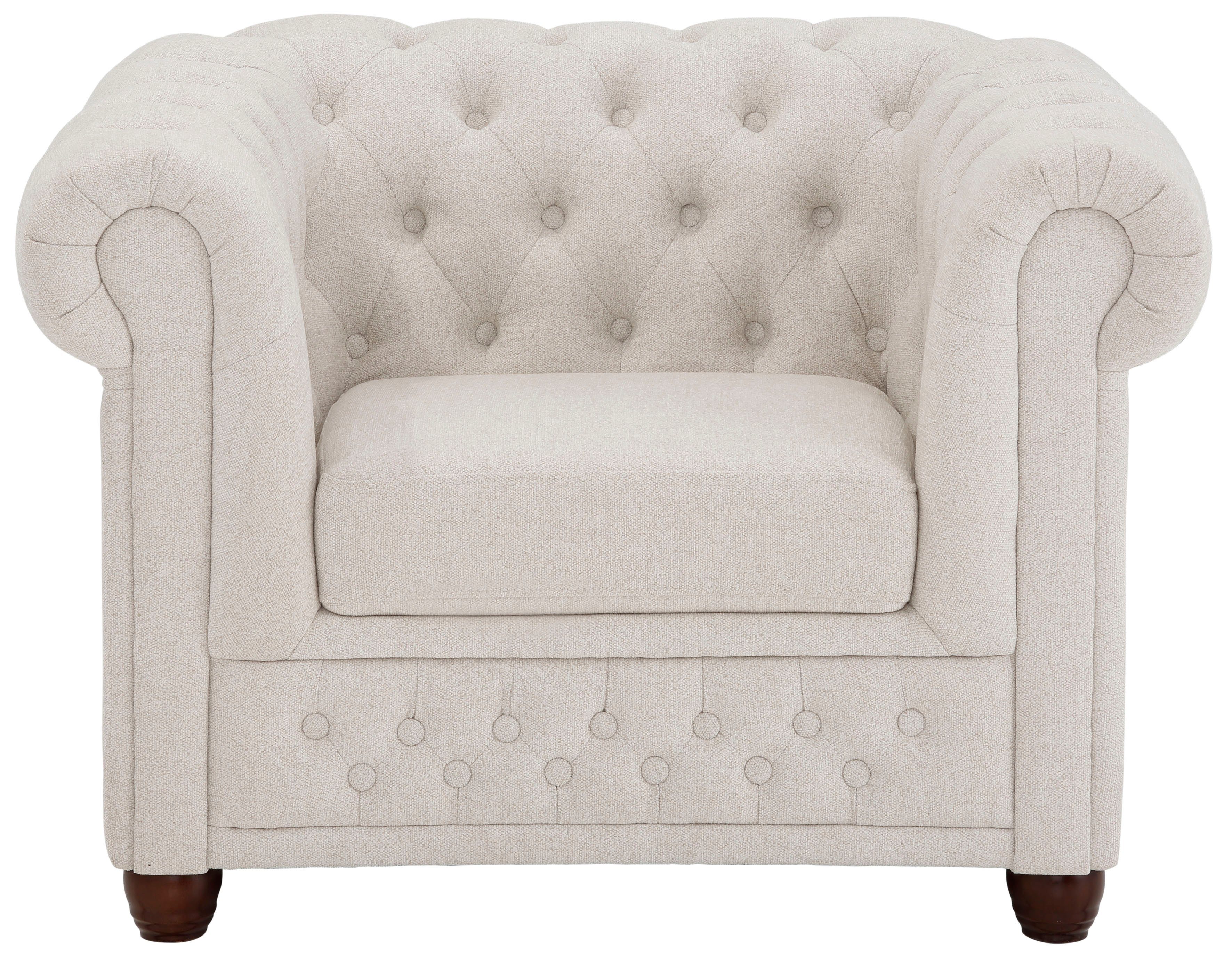 Home affaire Chesterfield-fauteuil New Castle fauteuil hoogwaardige capitonnage, bxdxh: 104x86x72 cm