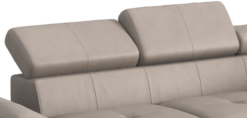 COTTA Hoekbank Enterprise L-vorm met hoofd- en armverstelling, optioneel met bedfunctie