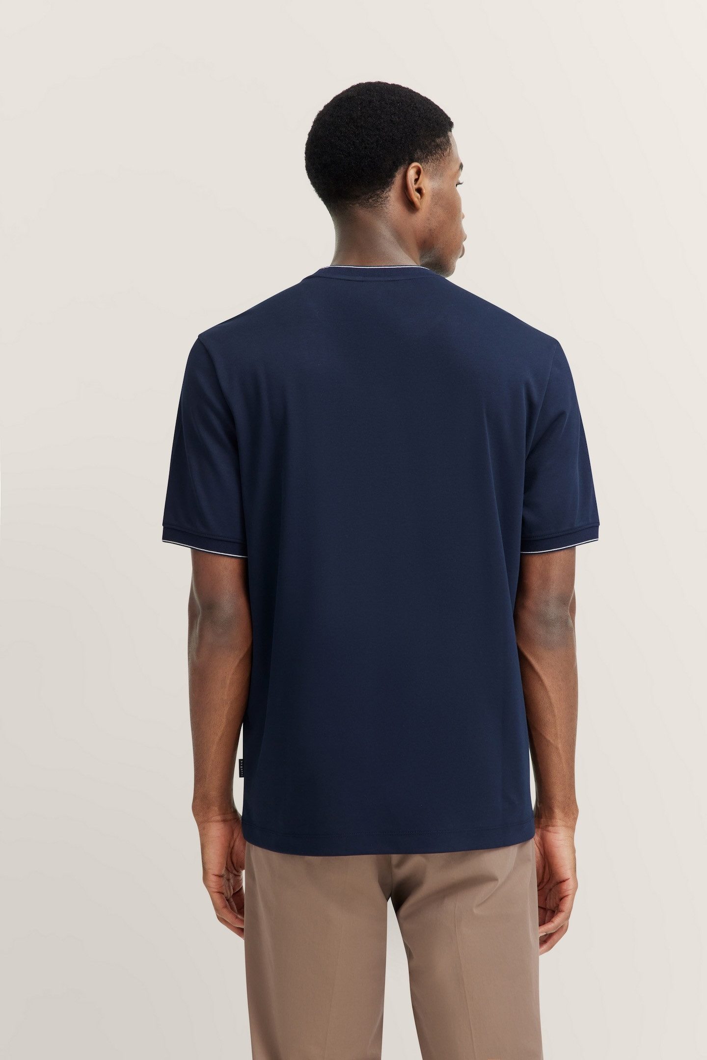 Bugatti T-shirt van katoenmix