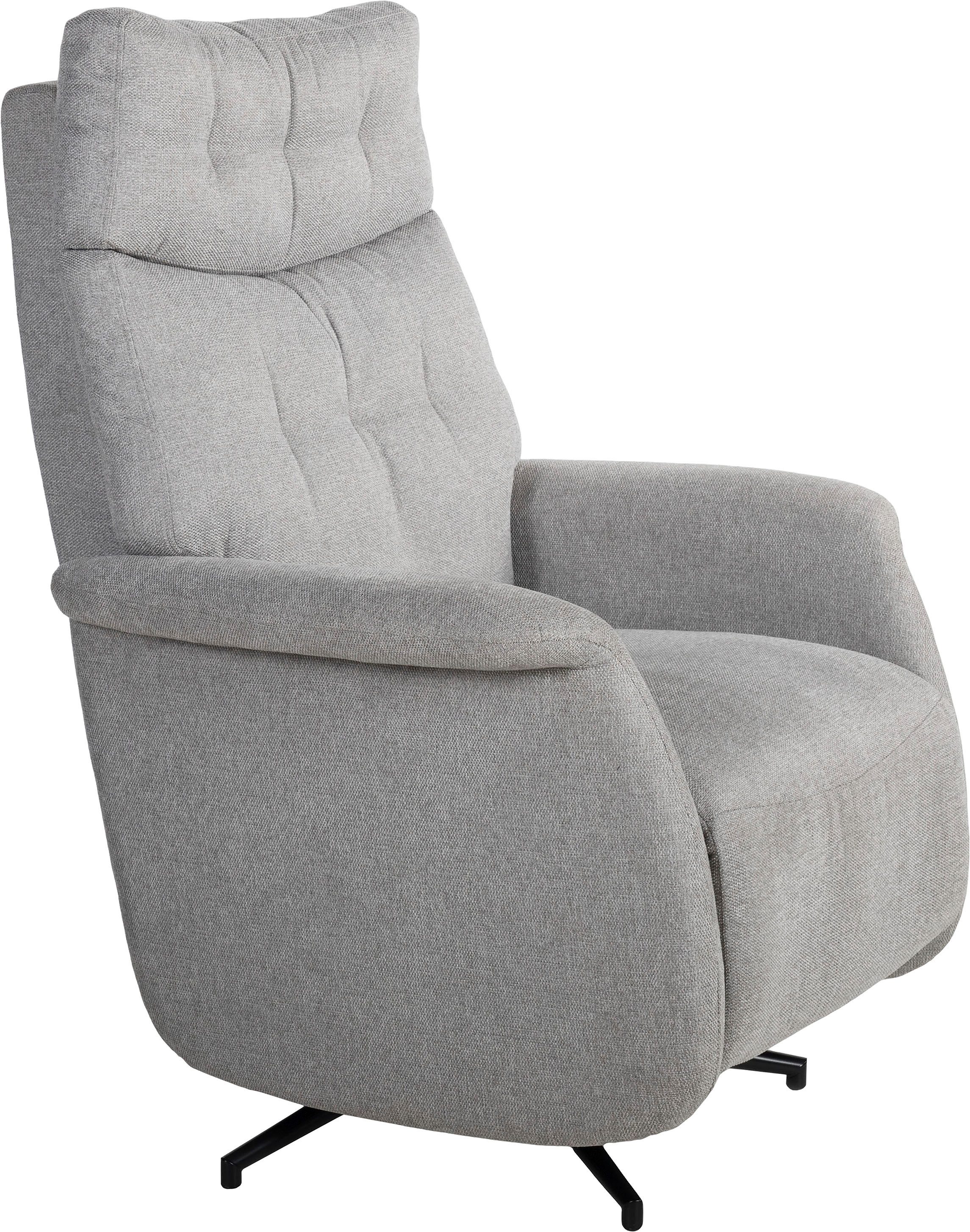 Duo Collection Relaxfauteuil Peralta geïntegreerde voetensteun, staal golfondersteuning, 115 kg, 360° draaibaar (1 stuk)
