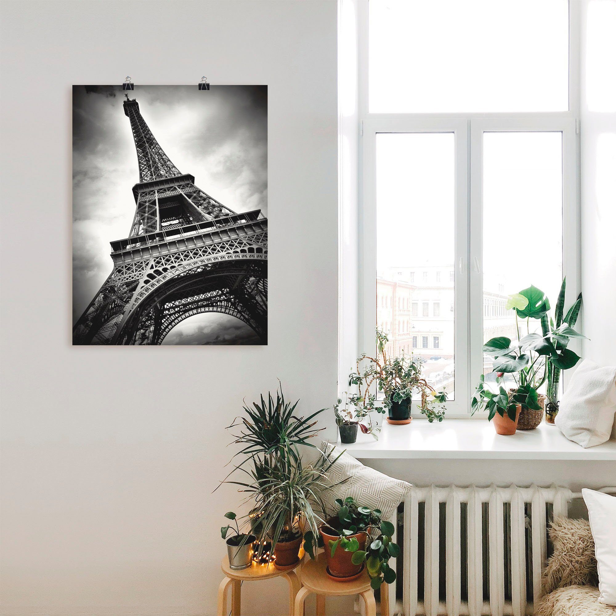 Artland Artprint Eiffeltoren Parijs als artprint op linnen, poster in verschillende formaten maten