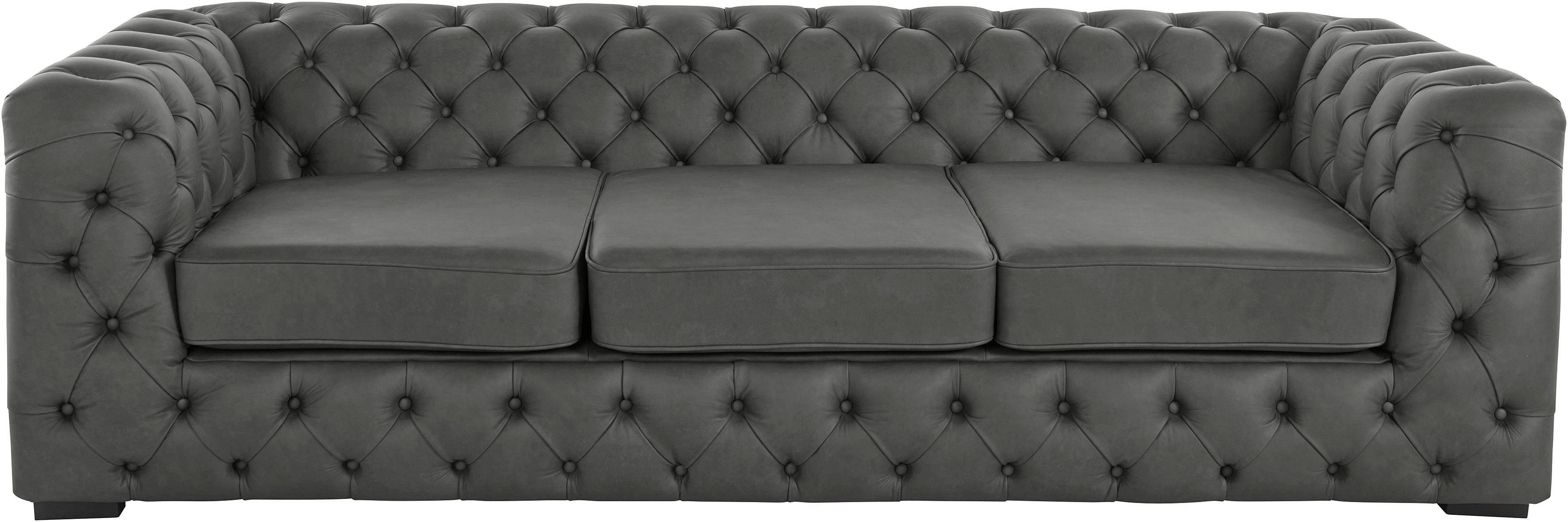Home affaire Chesterfield-bank Kalina klassieke chesterfield knoopdetails, zeer hoogwaardige afwerking