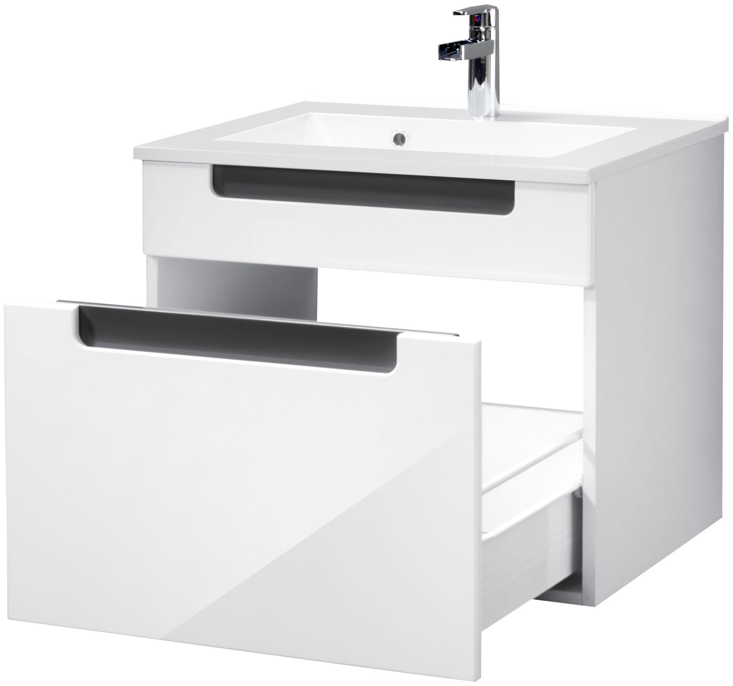 welltime Badkamerserie Siena Spiegelkast inclusief ledverlichting, breedte 60 cm (2-delig)